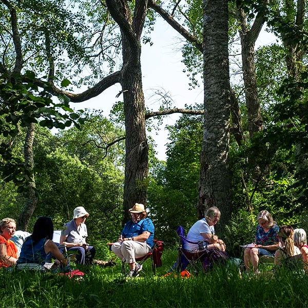 Outdoor art class