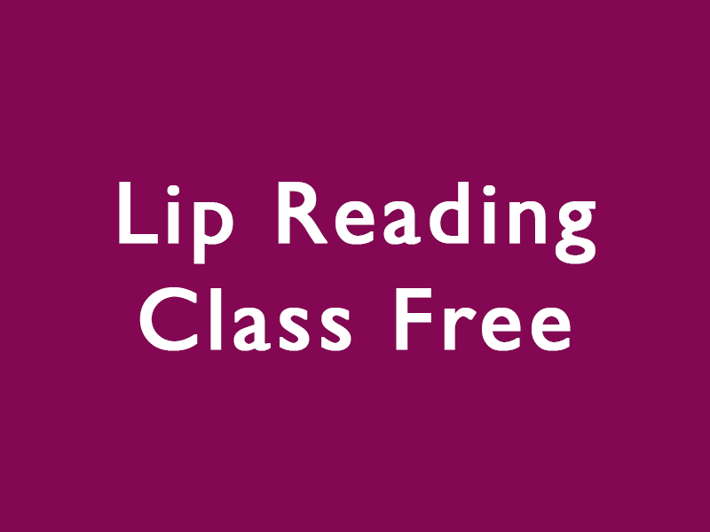 Lip reading Class
