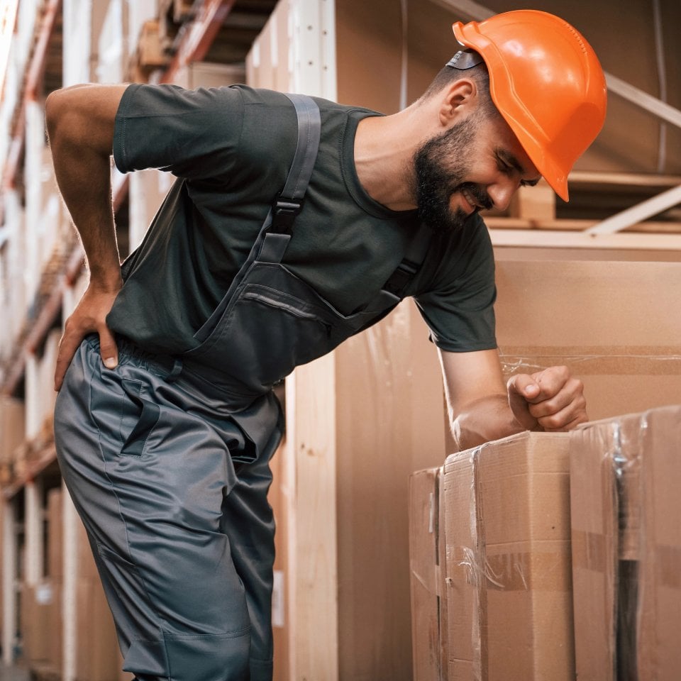 Manual Handling man with back pain