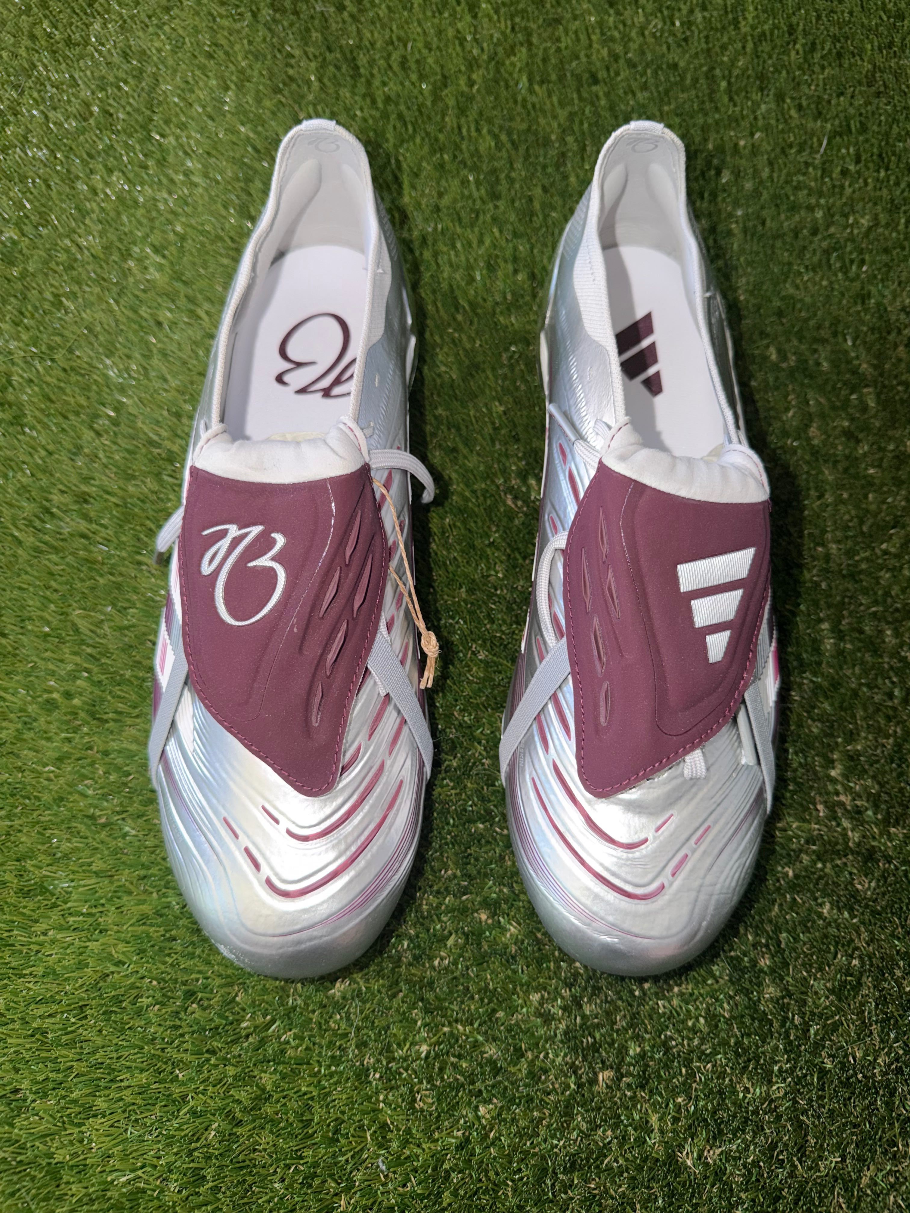 Adidas Predator Elite Tongue Silver / Burgundy FG