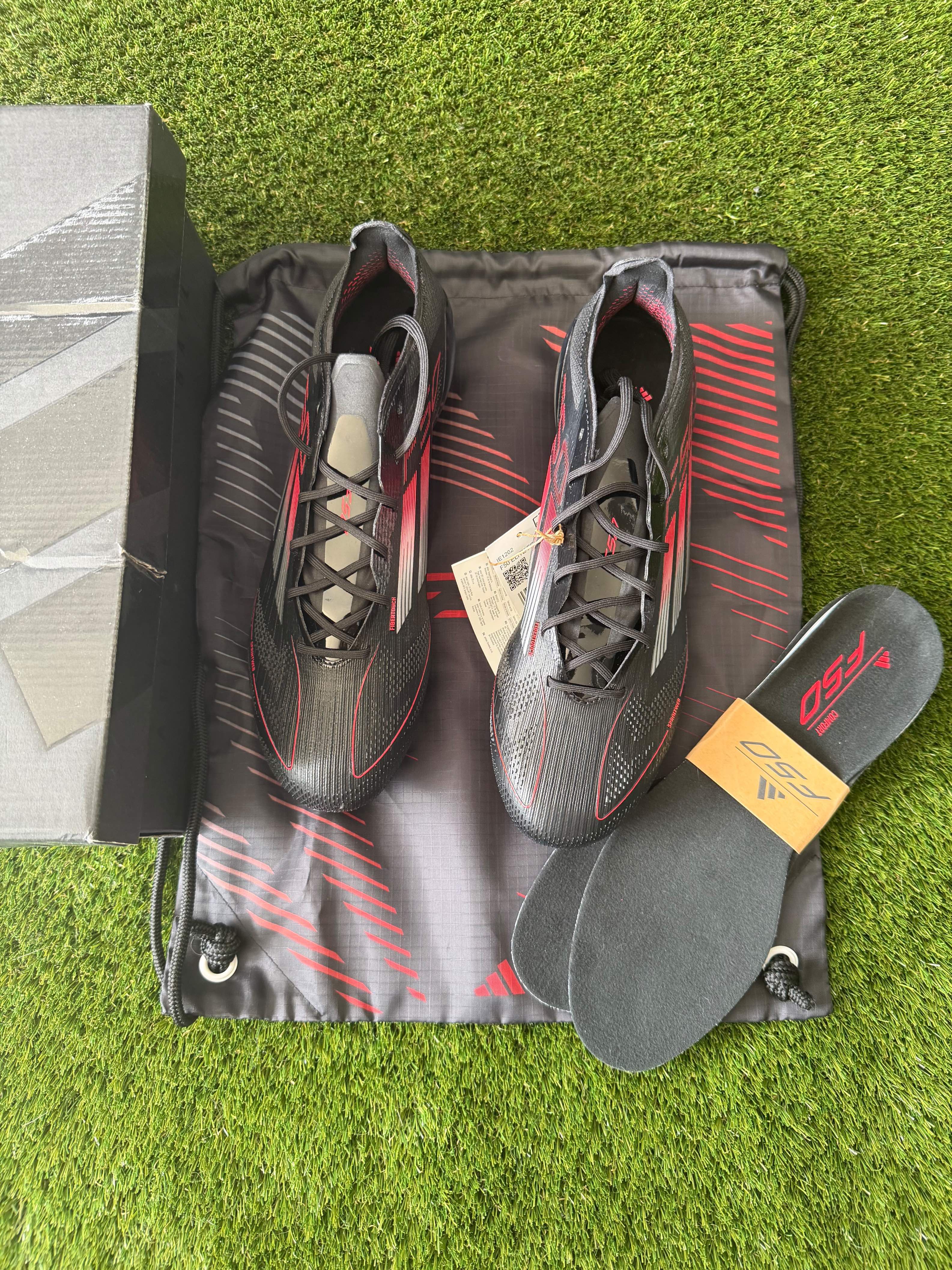 Adidas F50 Elite Laced Firm Ground Black/ Red/ Iron