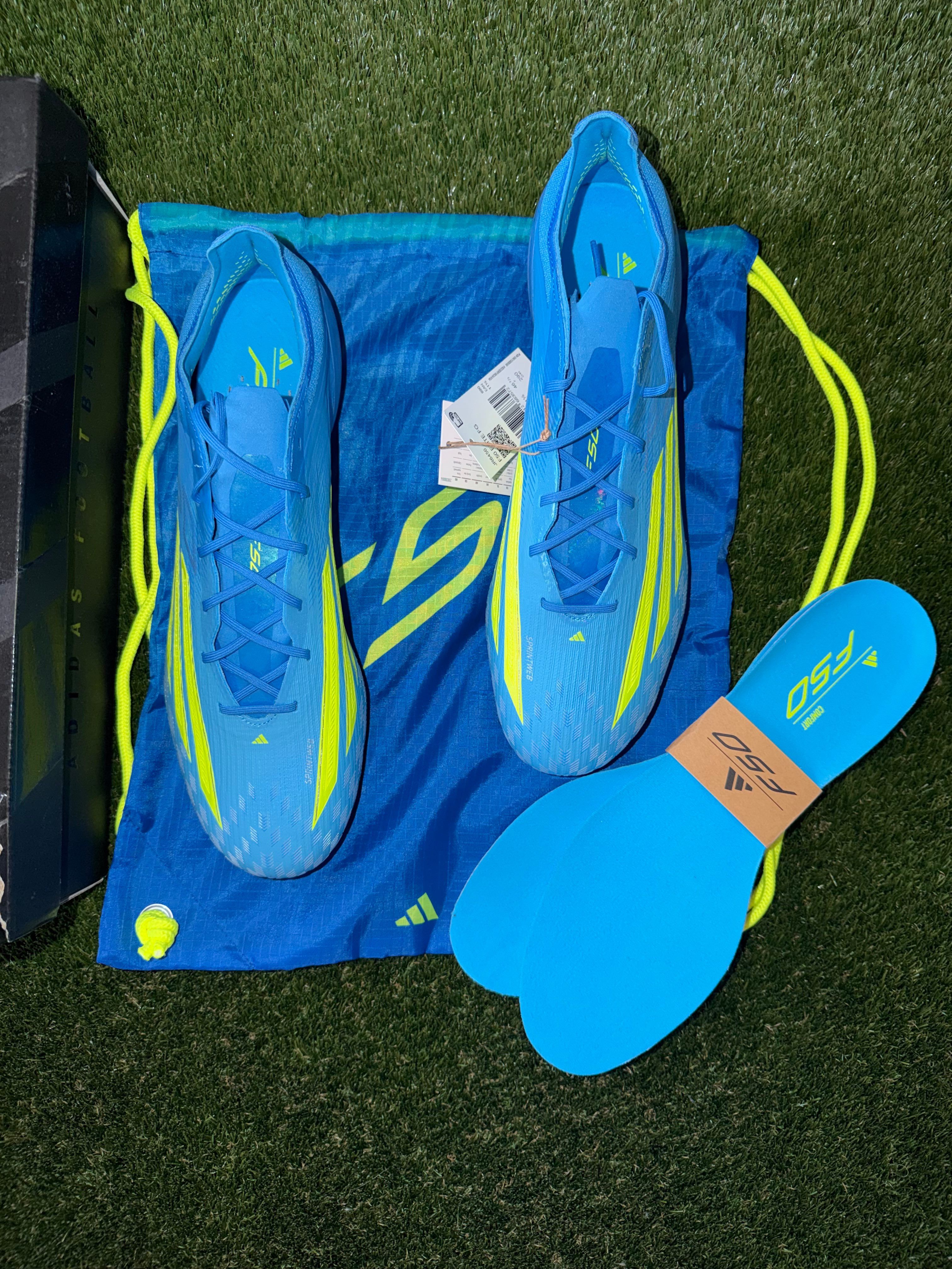 Adidas F50 Elite Laced Firm Ground Blue / Yellow