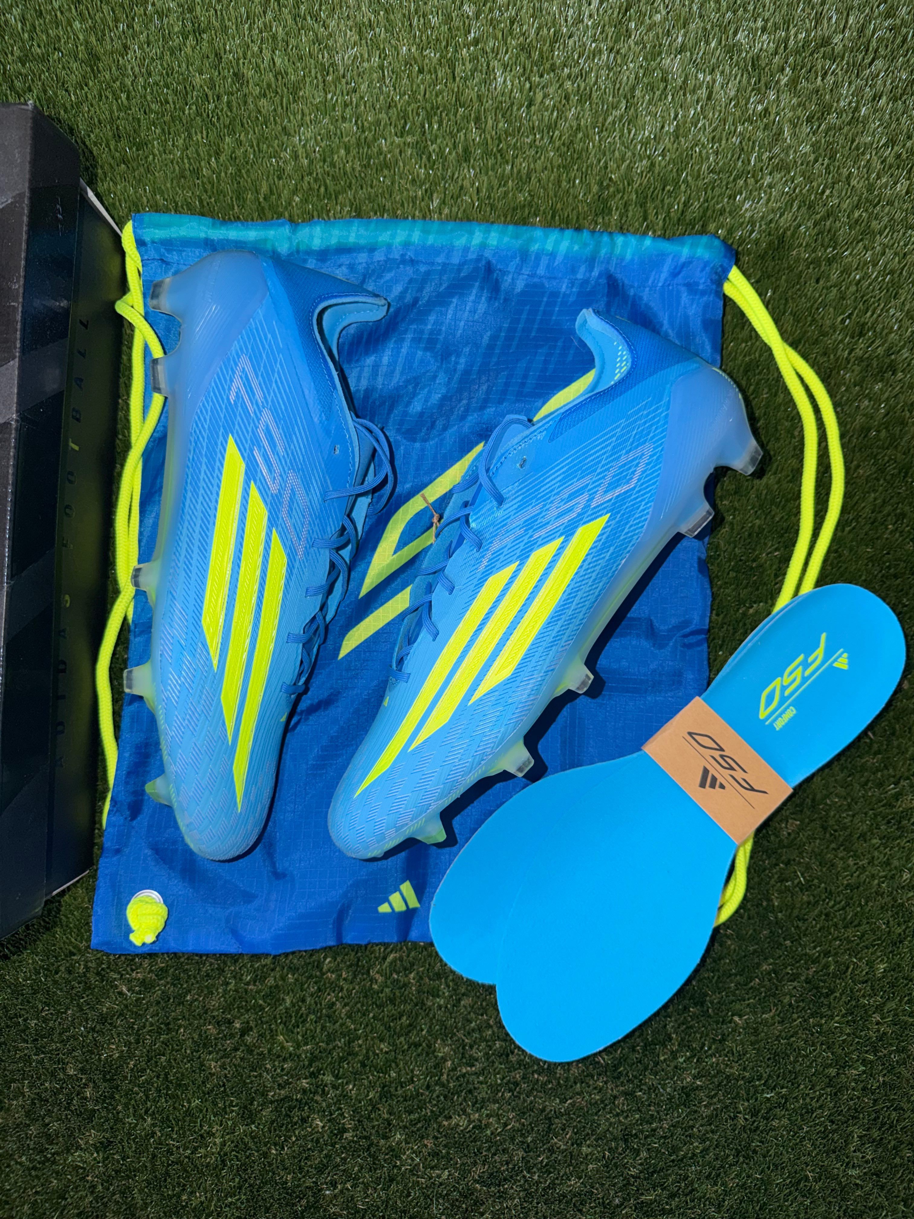 Adidas F50 Elite Laced Firm Ground Blue / Yellow