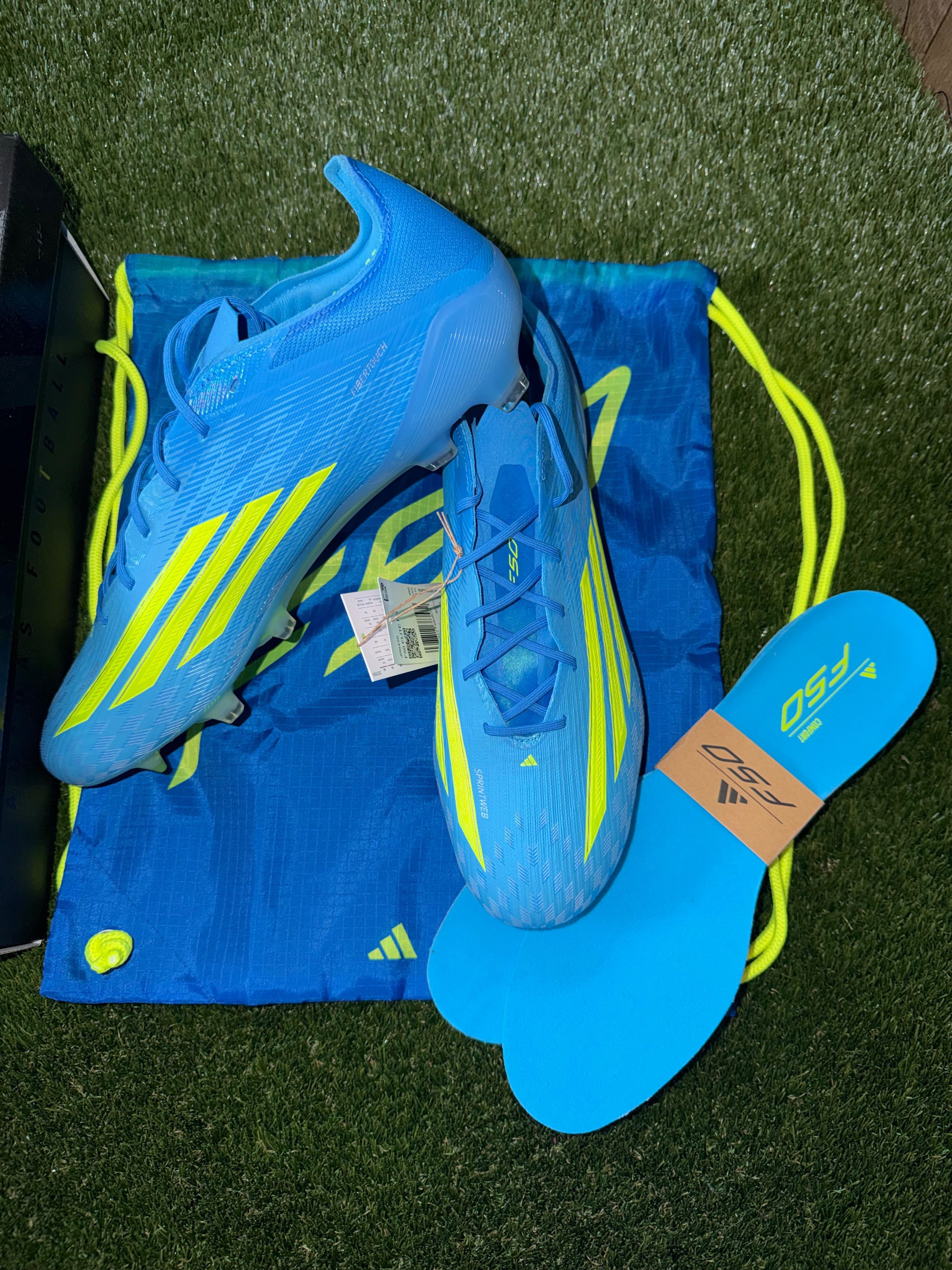 Adidas F50 Elite Laced Firm Ground Blue / Yellow
