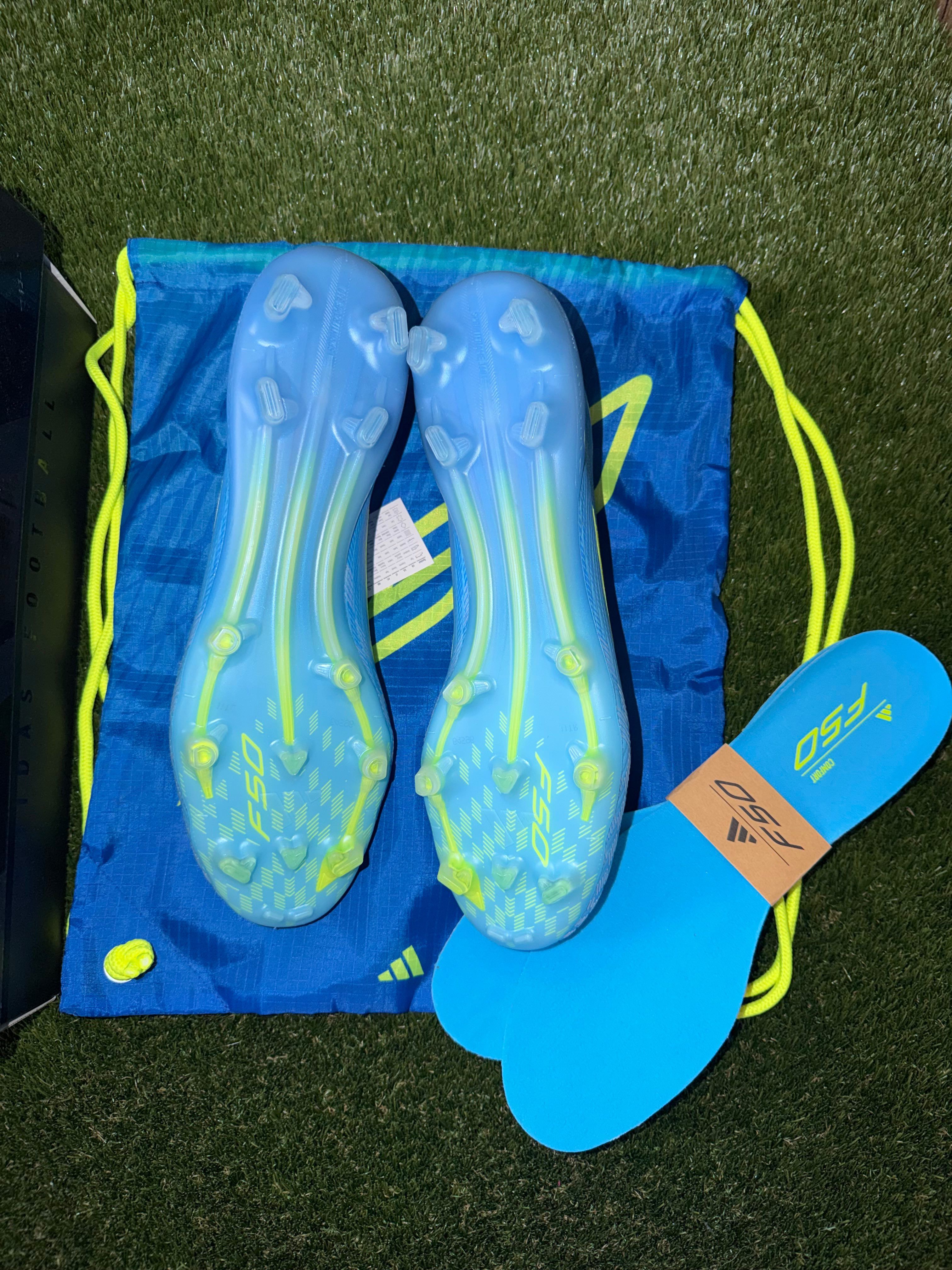 Adidas F50 Elite Laced Firm Ground Blue / Yellow