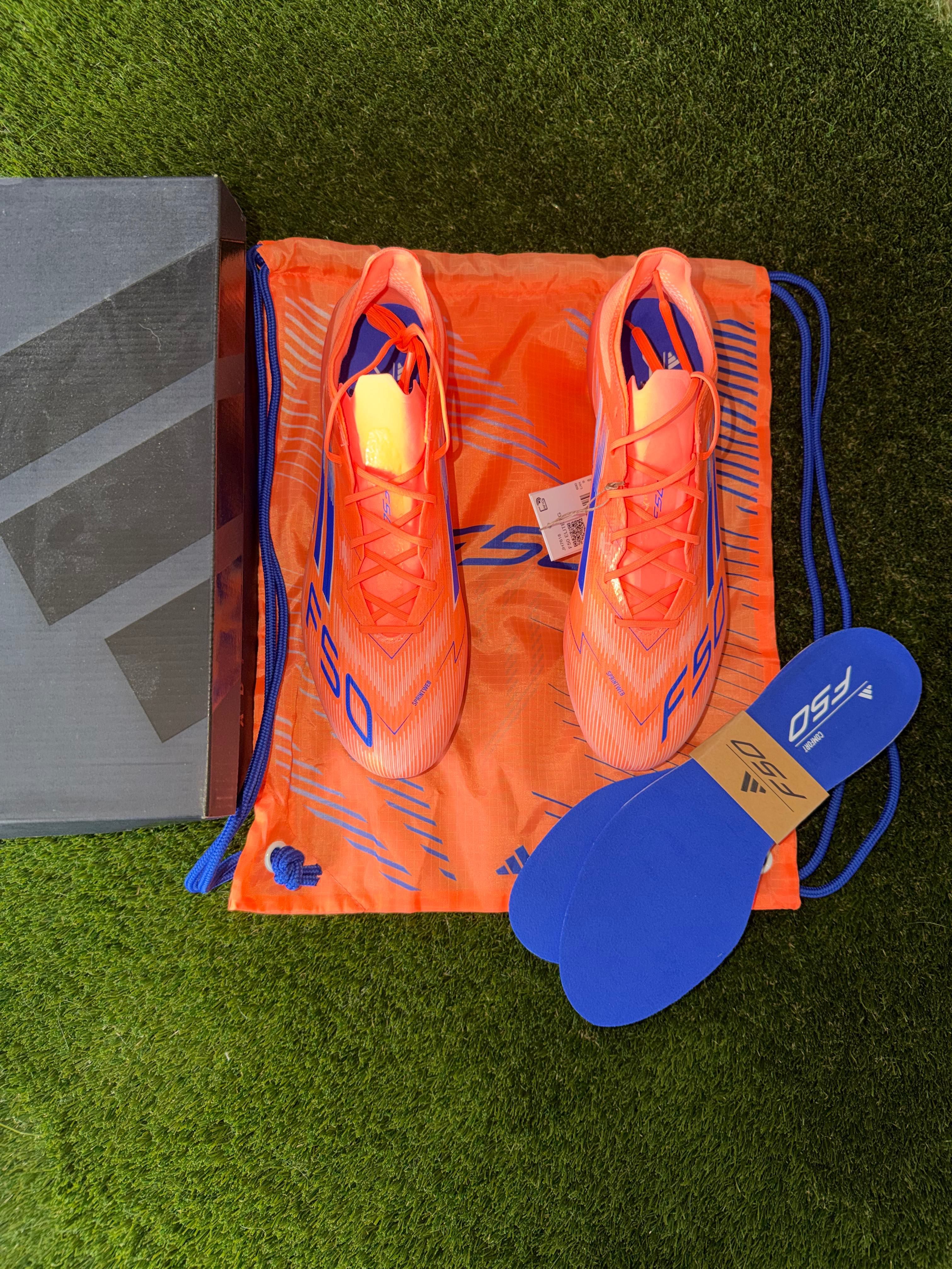 Adidas F50 Elite Firm Ground Laced Orange Blue White