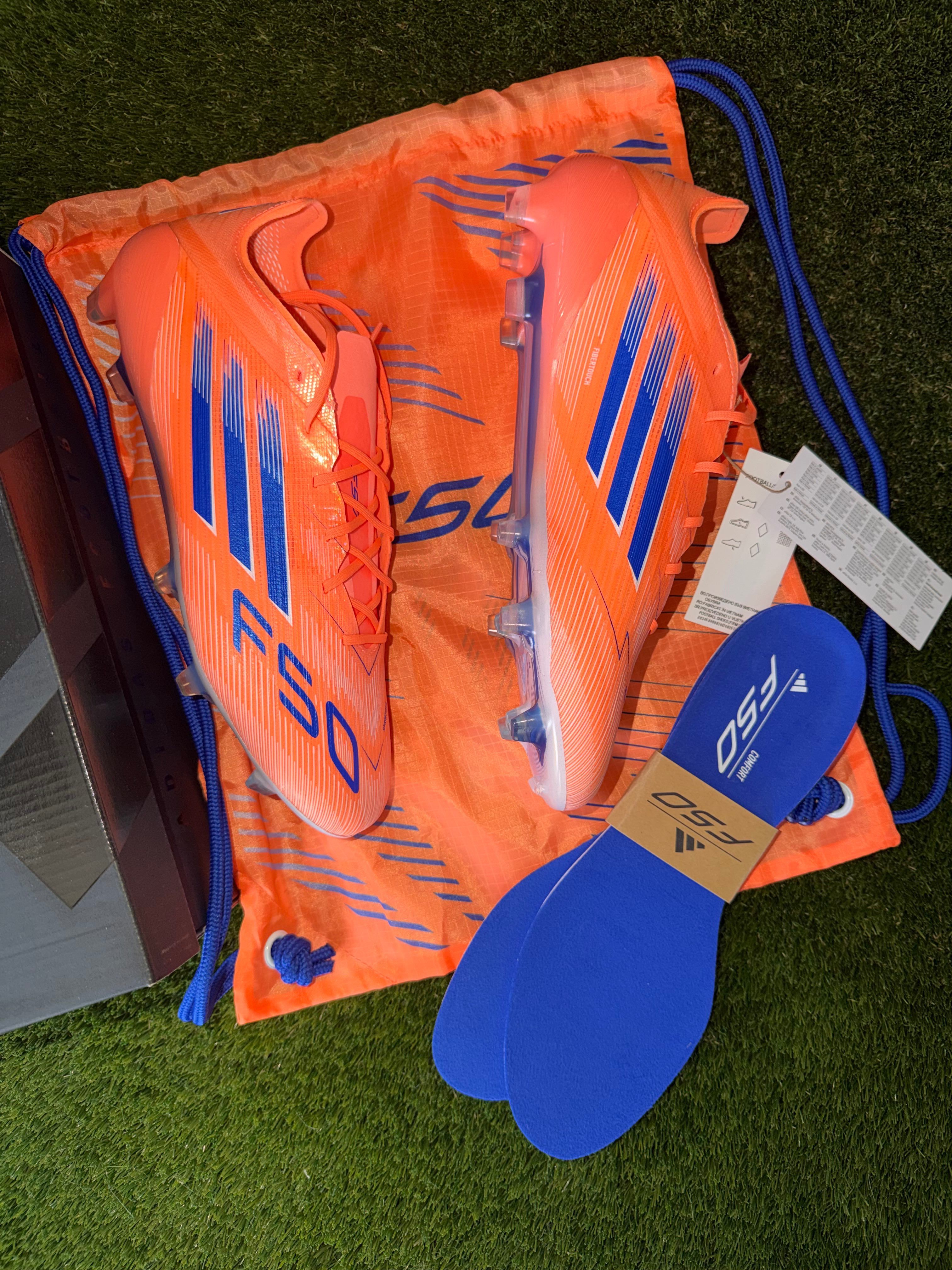 Adidas F50 Elite Firm Ground Laced Orange Blue White