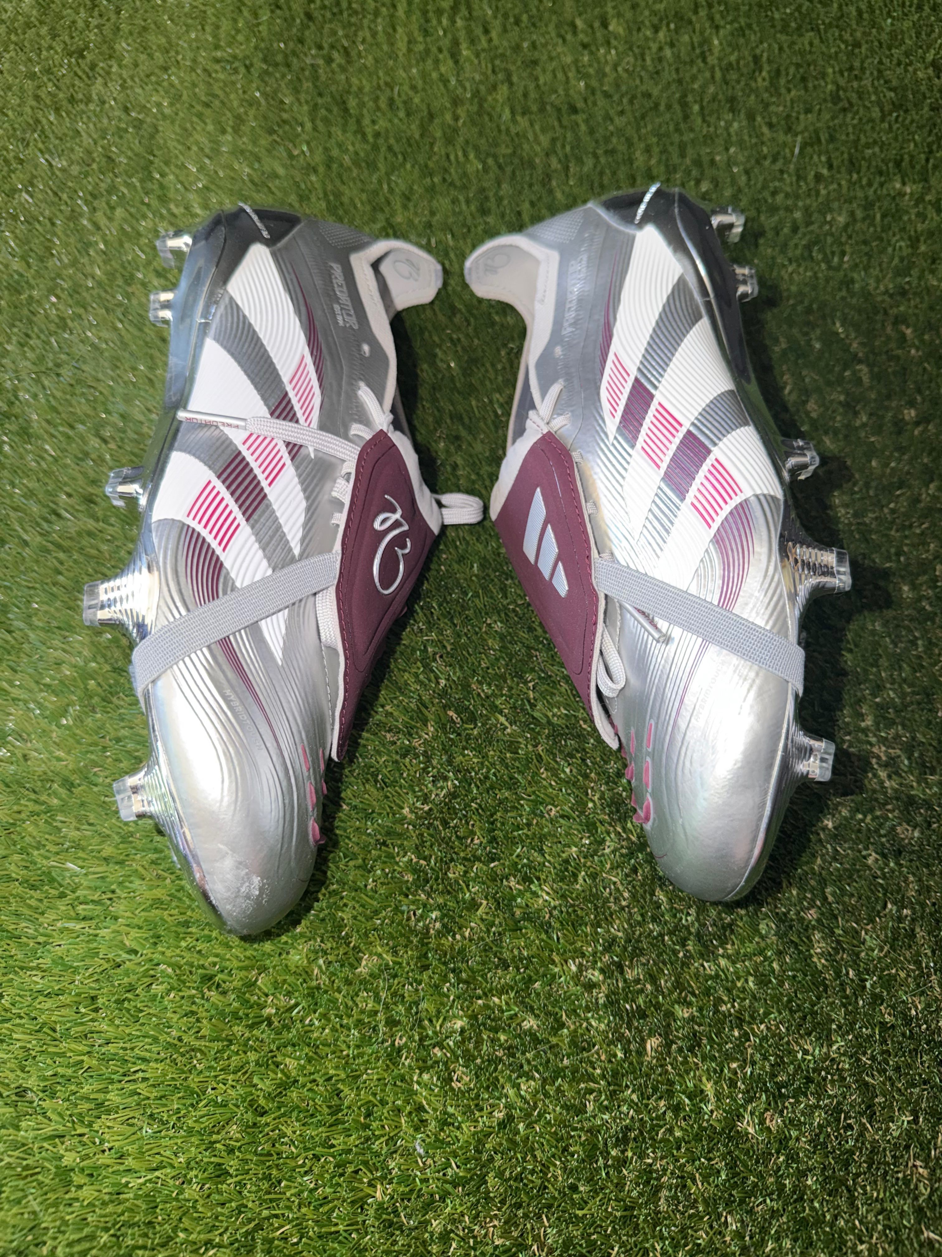 Adidas Predator Elite Tongue Silver / Burgundy FG