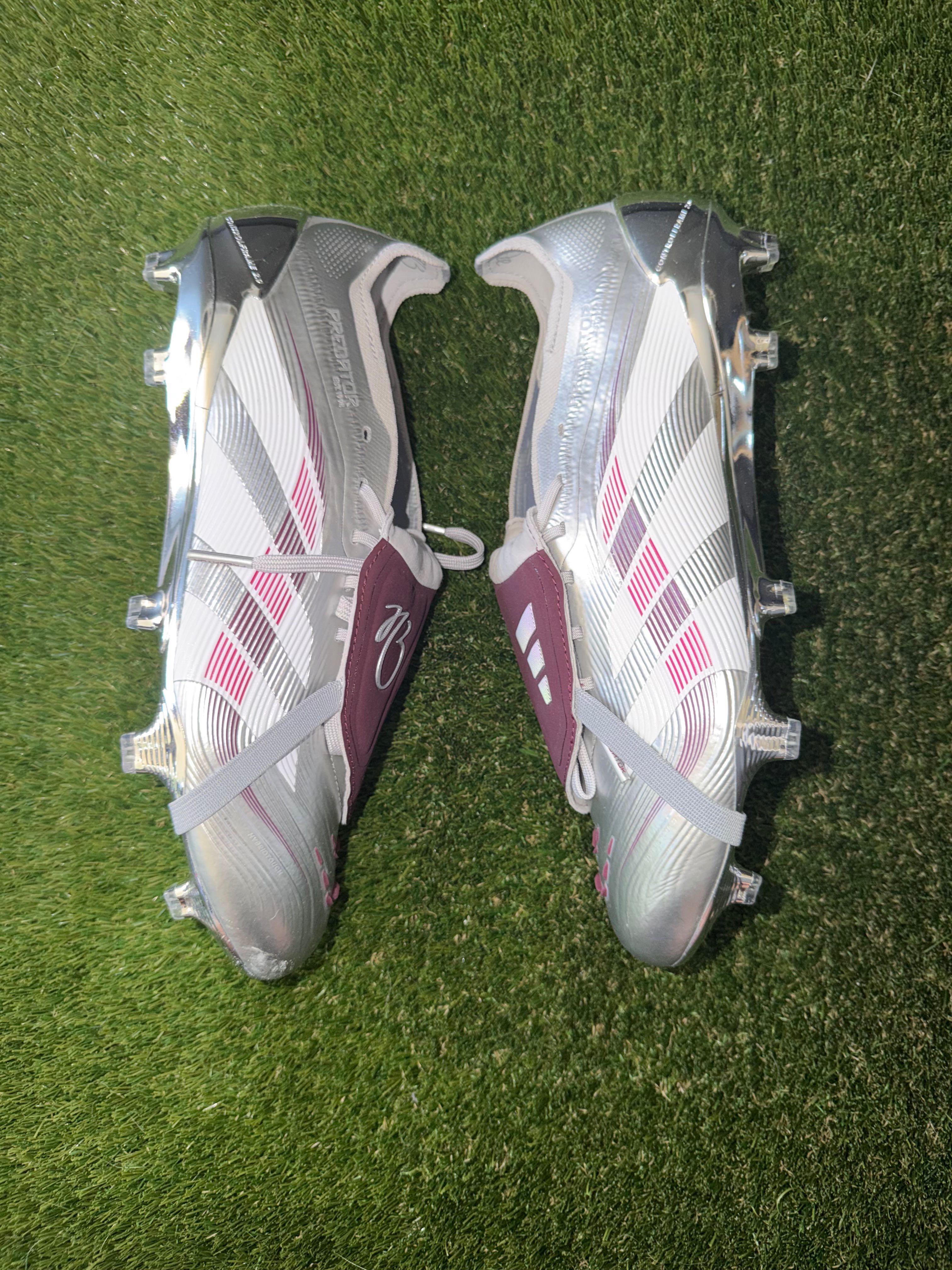 Adidas Predator Elite Tongue Silver / Burgundy FG