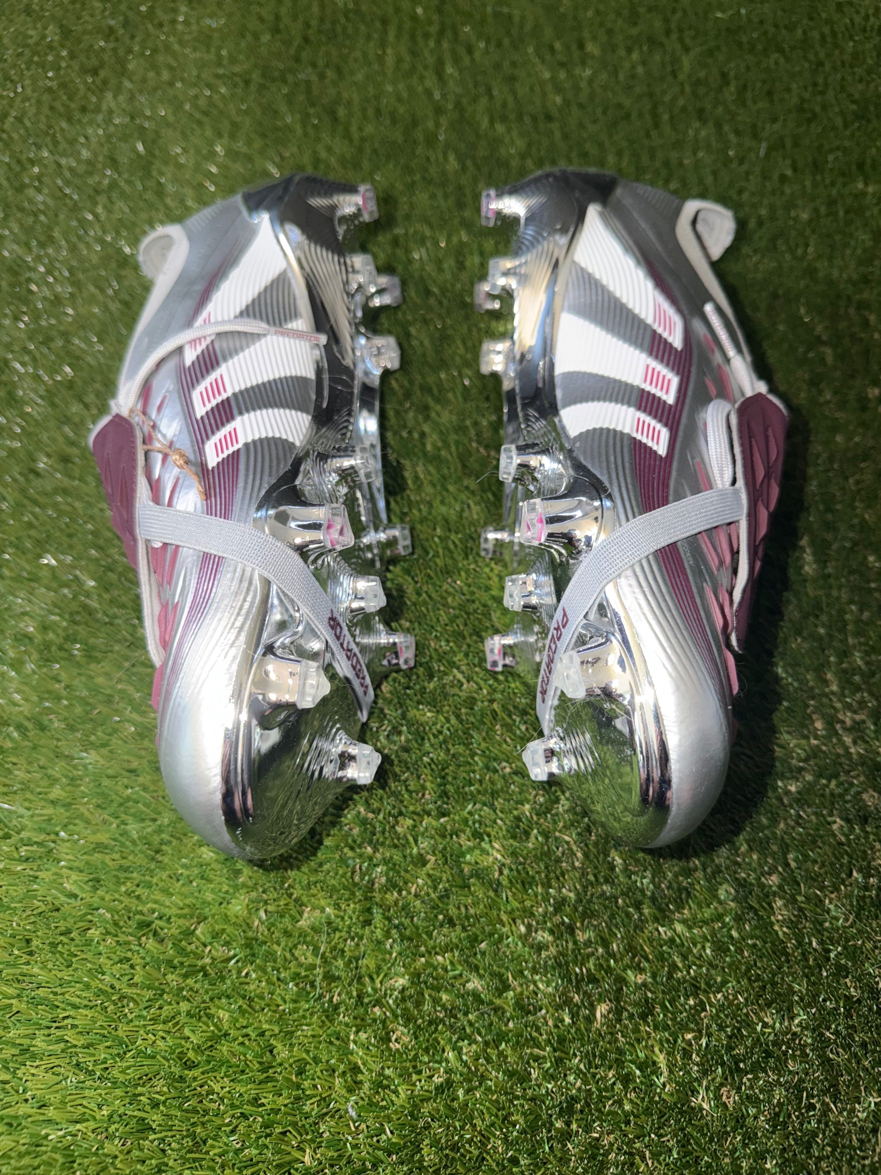 Adidas Predator Elite Tongue Silver / Burgundy FG