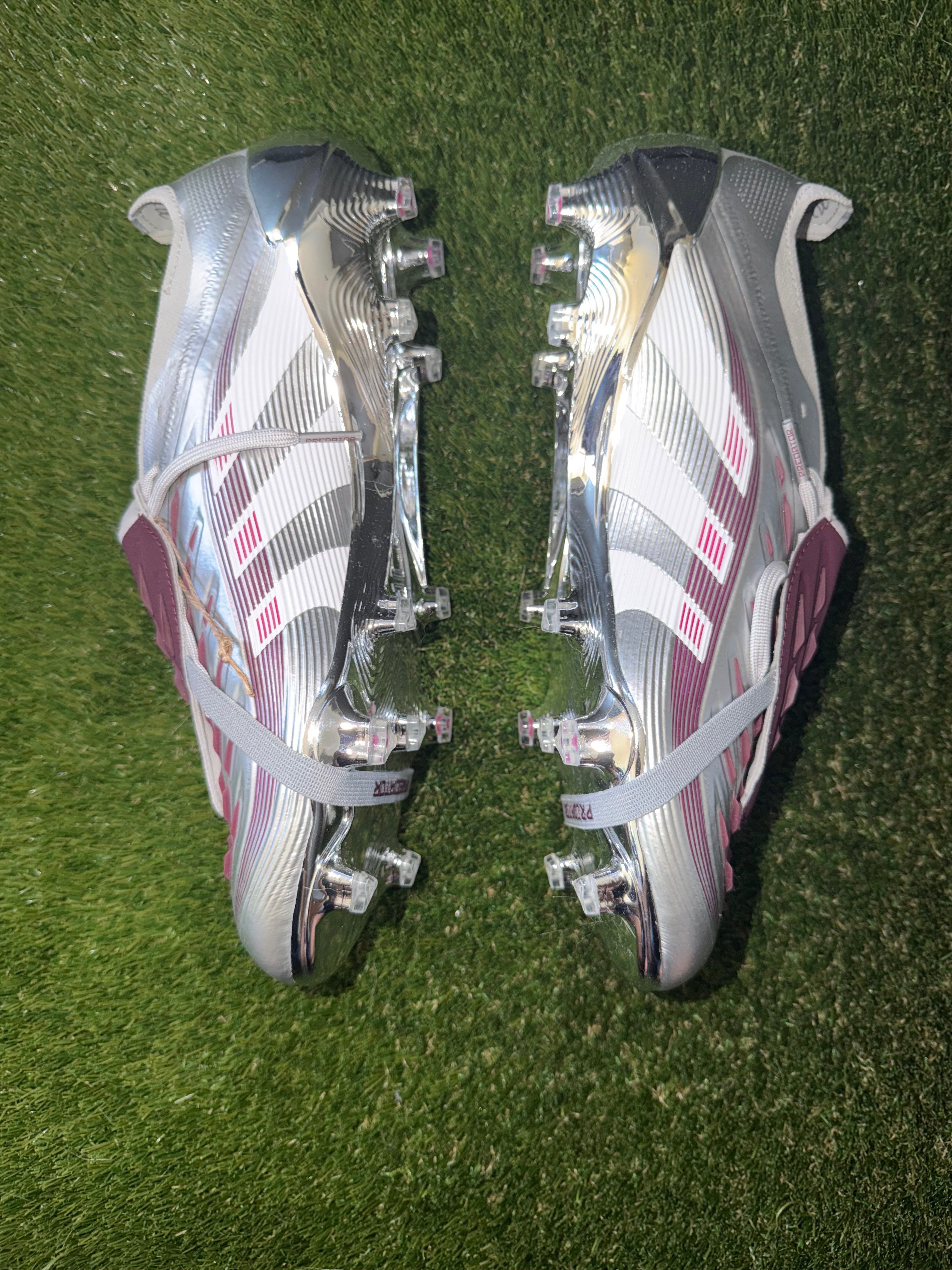 Adidas Predator Elite Tongue Silver / Burgundy FG