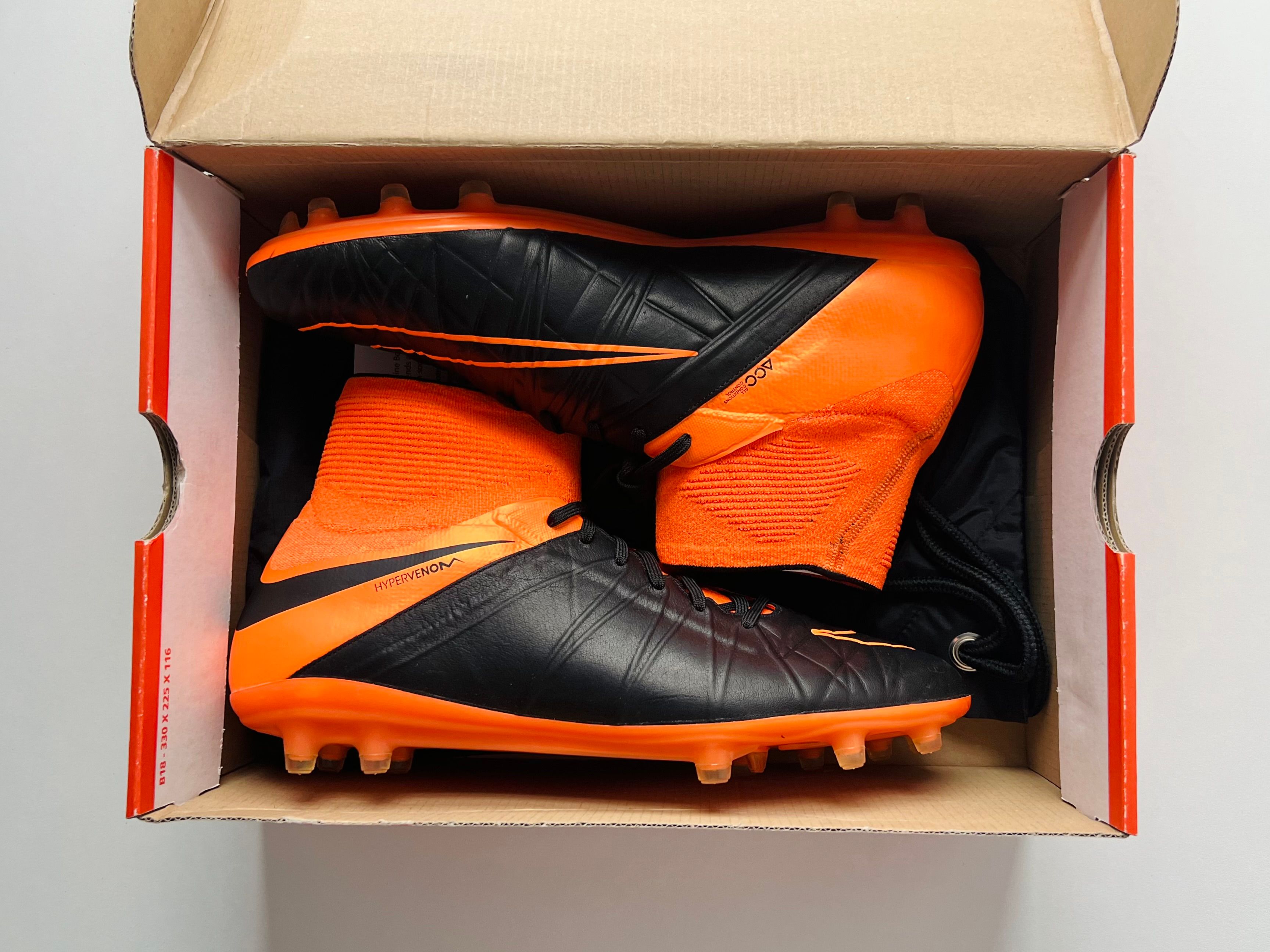 Nike Hypervenom Phantom II Leather FG - Black / Black / Total Orange