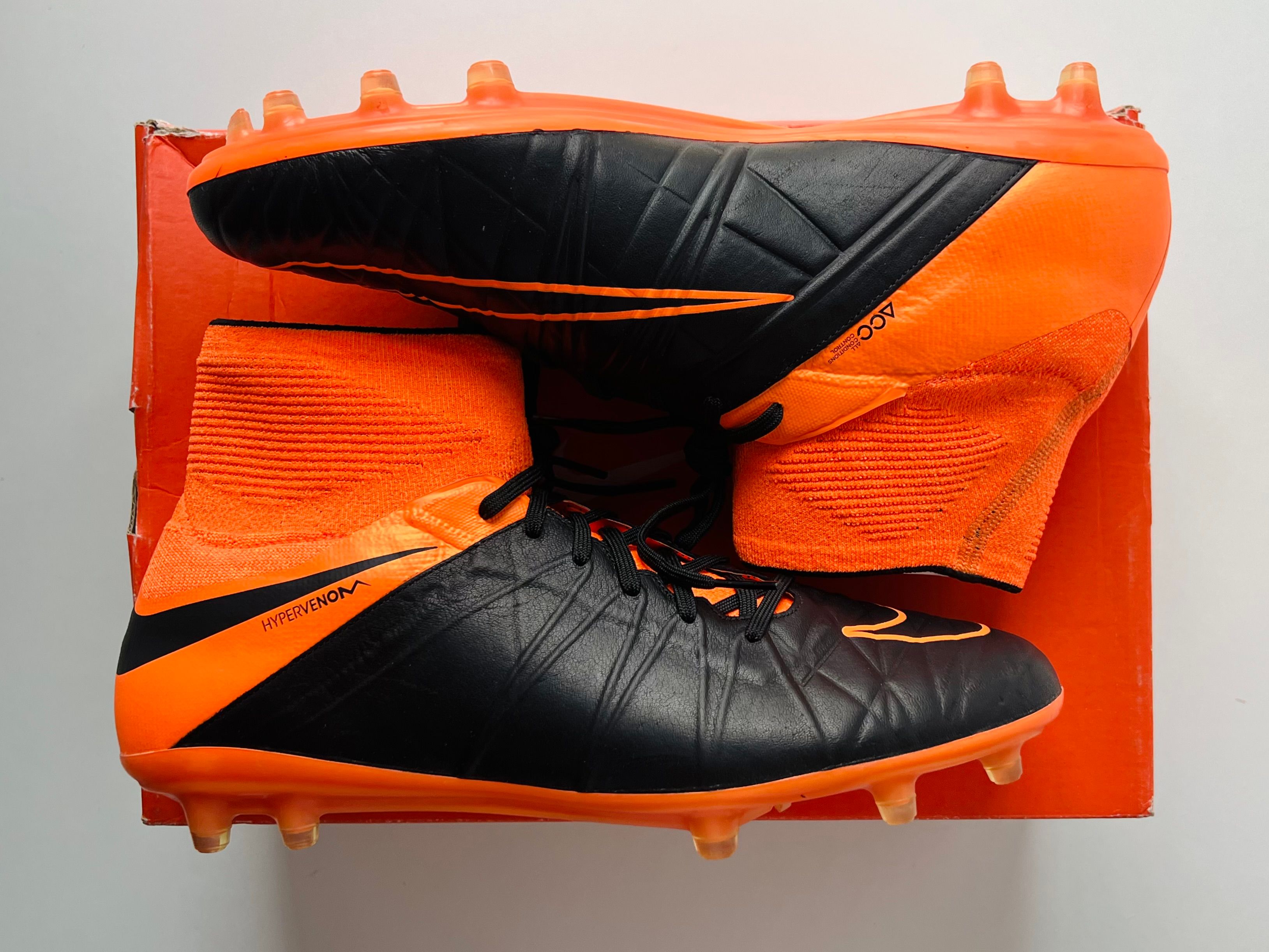 Nike Hypervenom Phantom II Leather FG - Black / Black / Total Orange