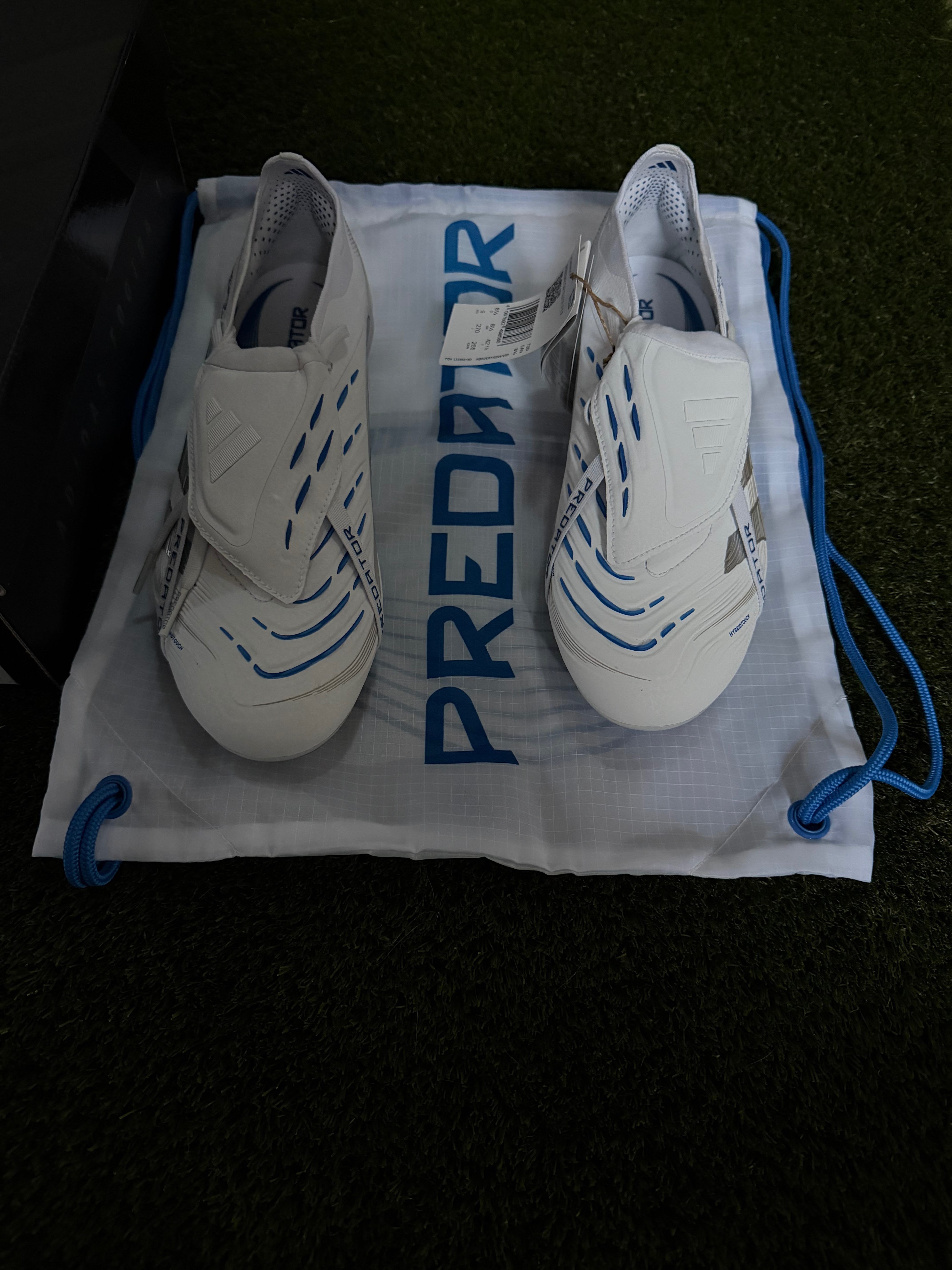 Adidas Predator Elite Tongue FG White / Silver / Royal Blue