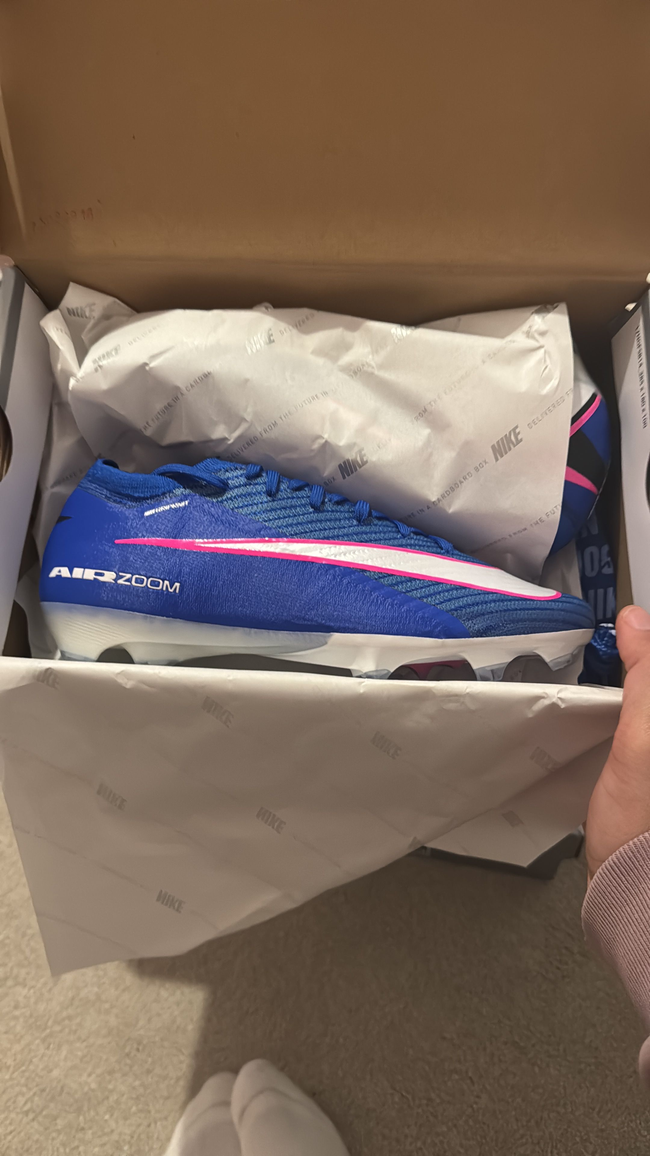 Nike Mercurial Vapor 16 Elite FG - Blue / White