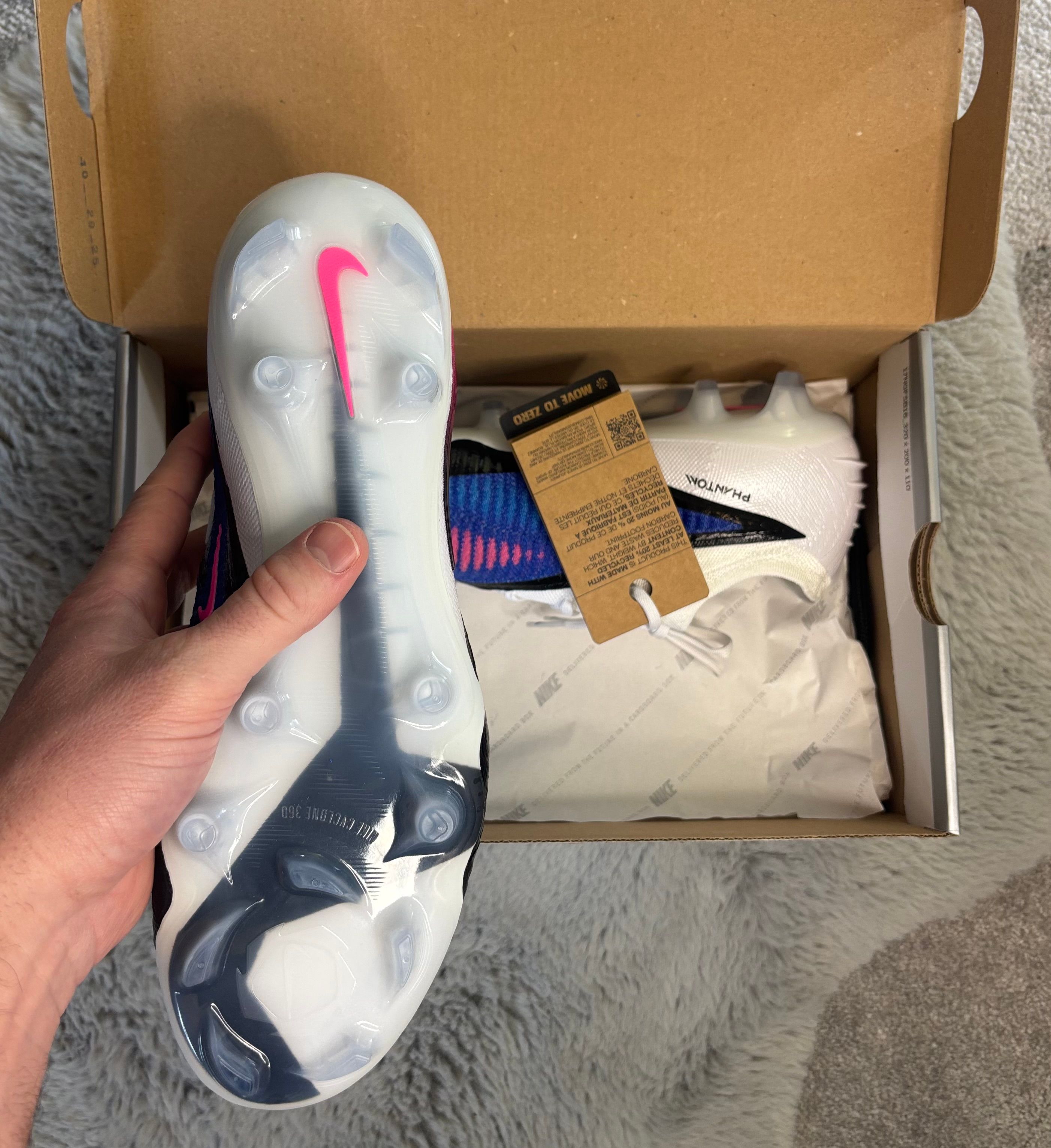 Nike Phantom 6 Low Elite FG Football Boots Size 8.5 🟣🔵