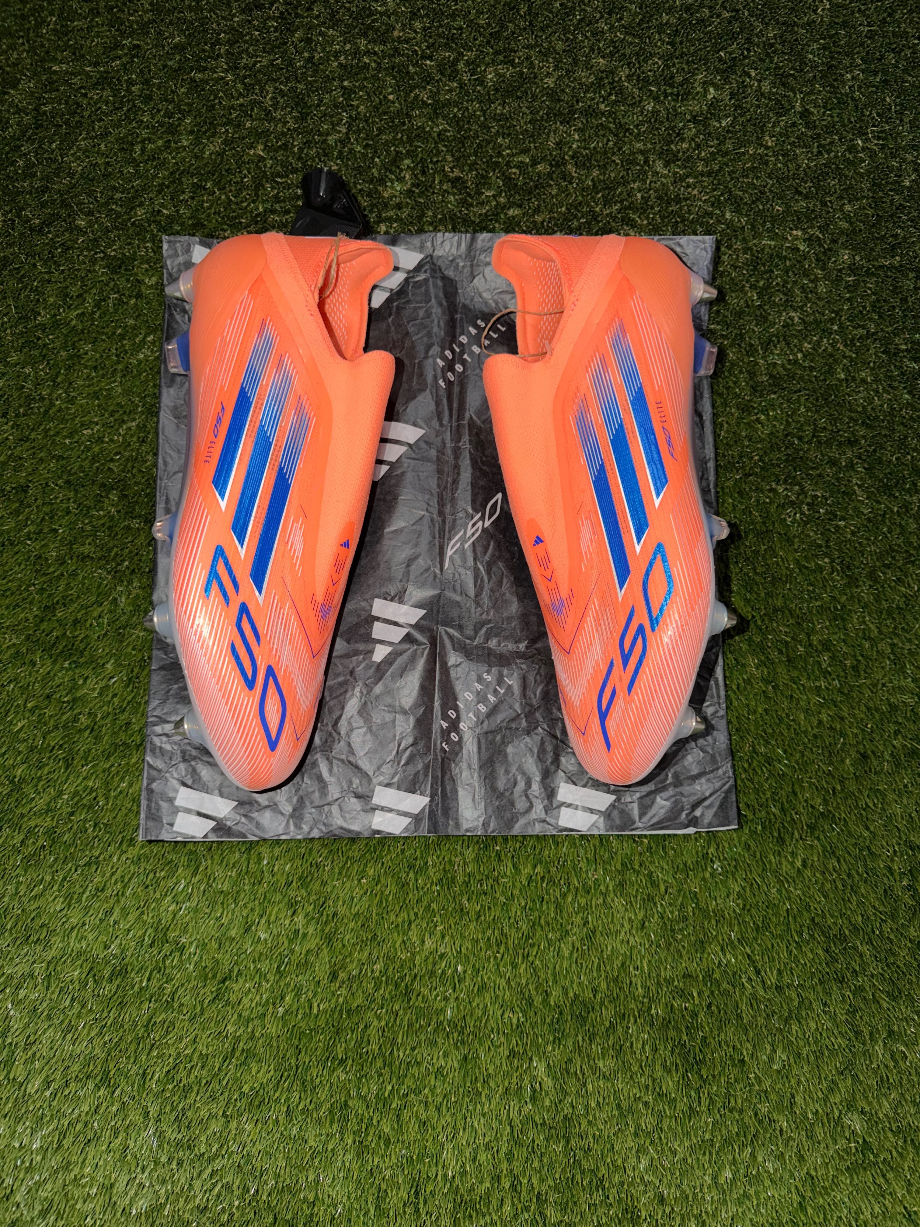 Adidas F50 Elite Laceless SG Orange / Blue / White