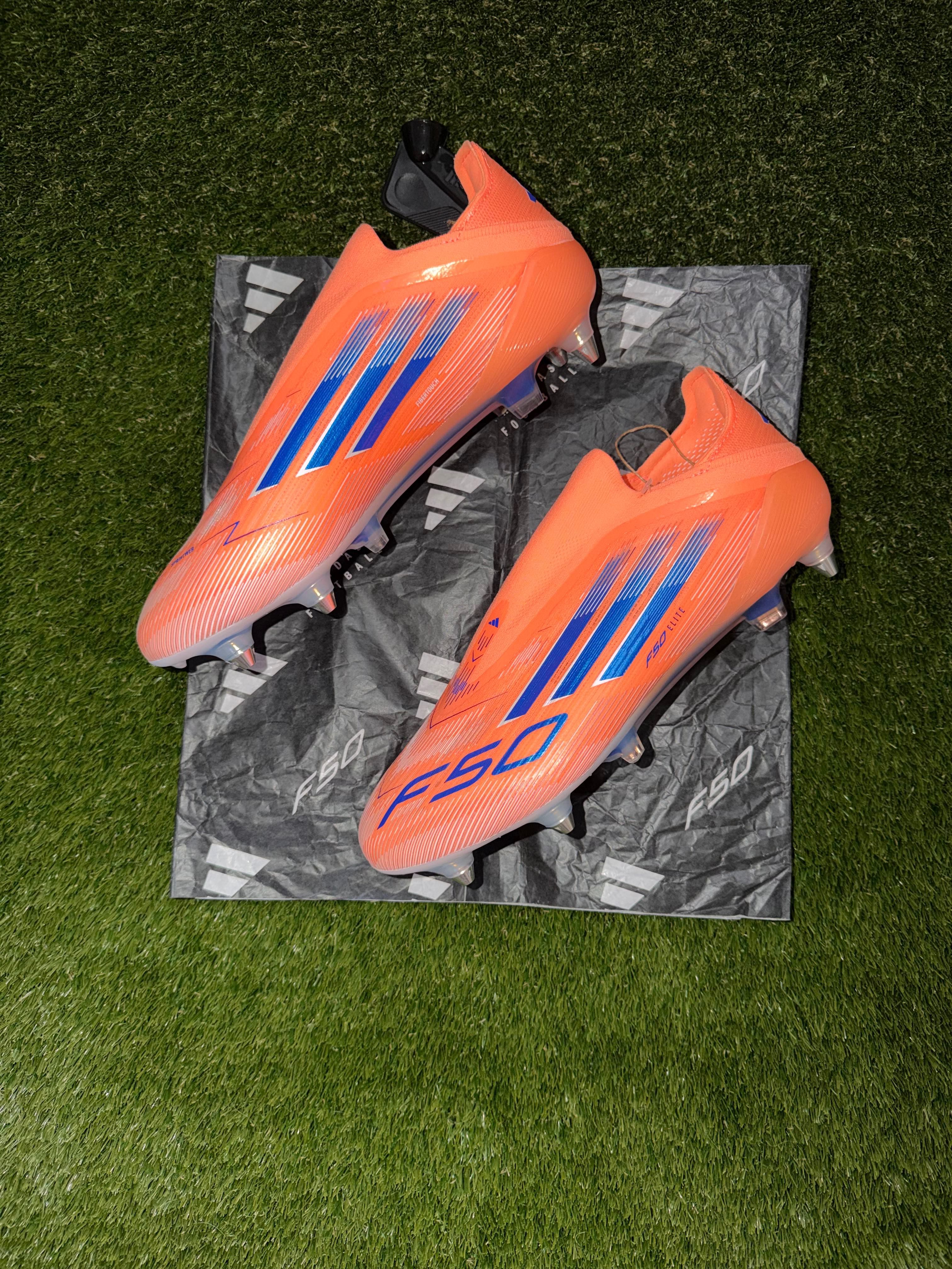 Adidas F50 Elite Laceless SG Orange / Blue / White