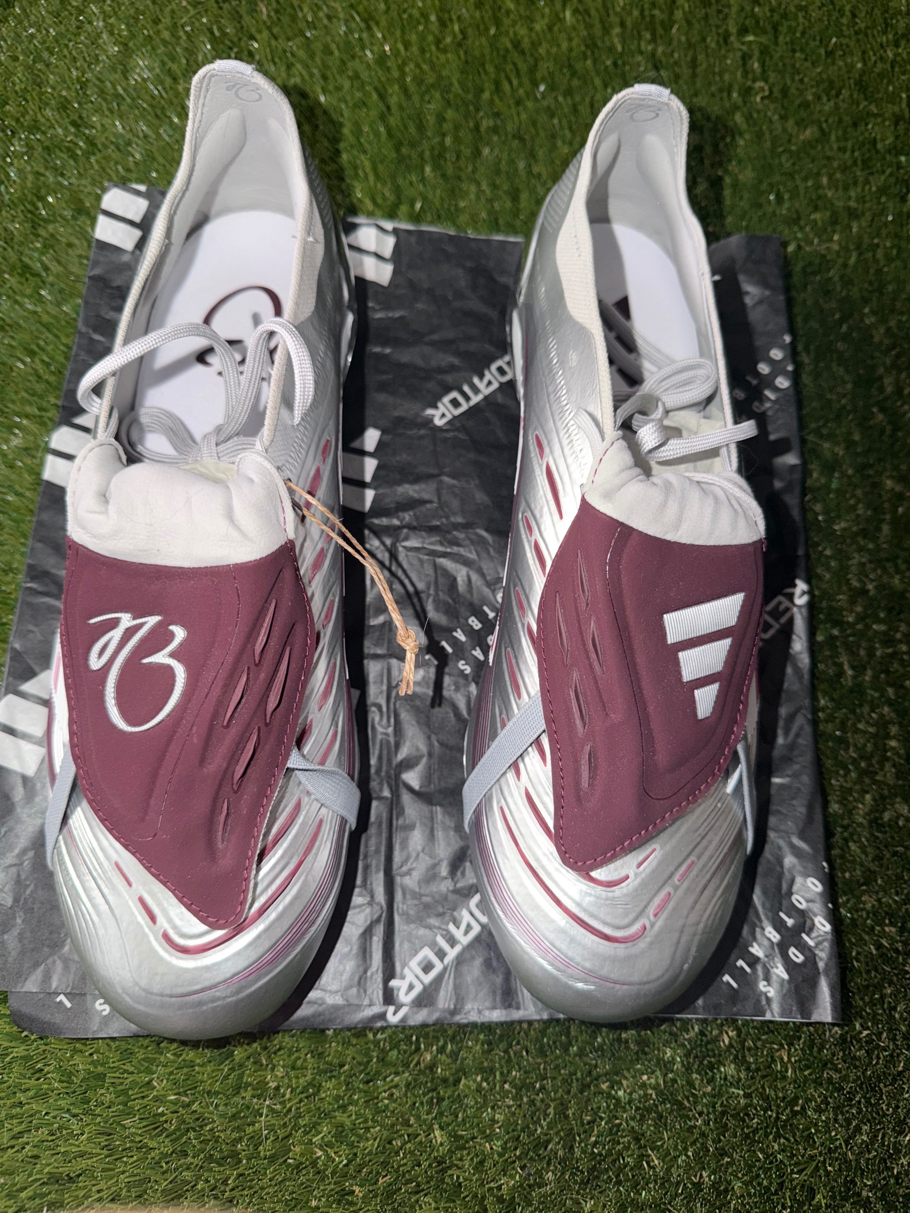 Adidas Predator Elite Tongue Silver / Burgundy FG