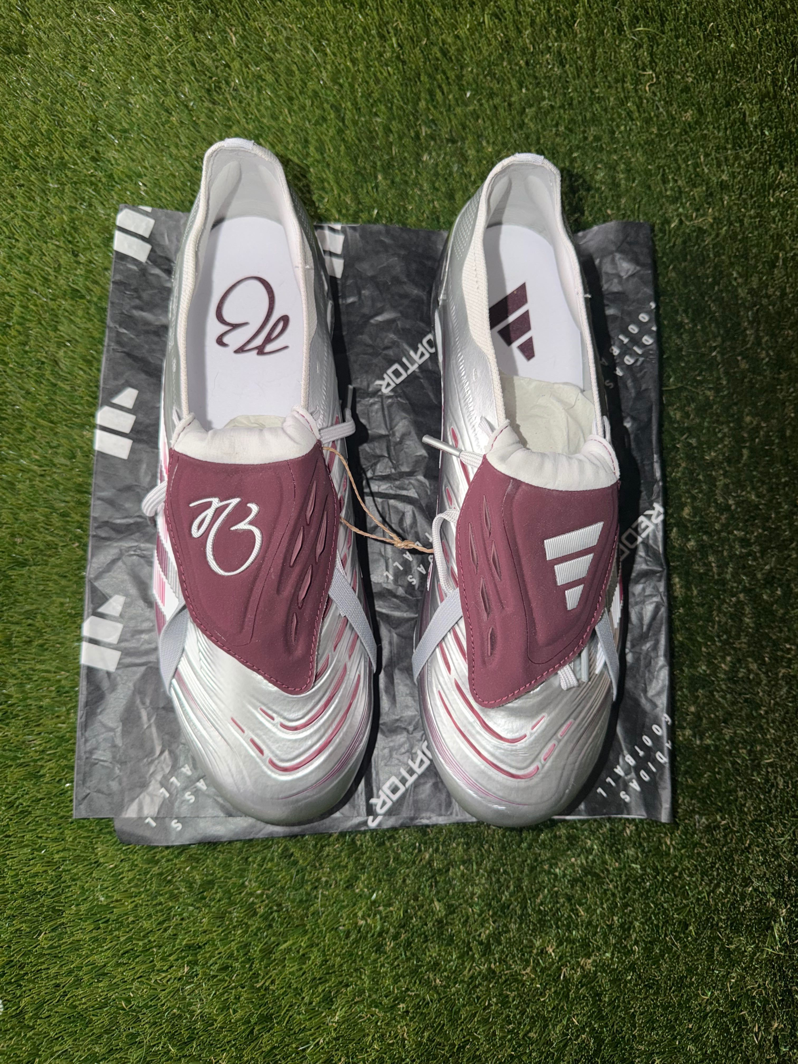 Adidas Predator Elite Tongue Silver / Burgundy FG