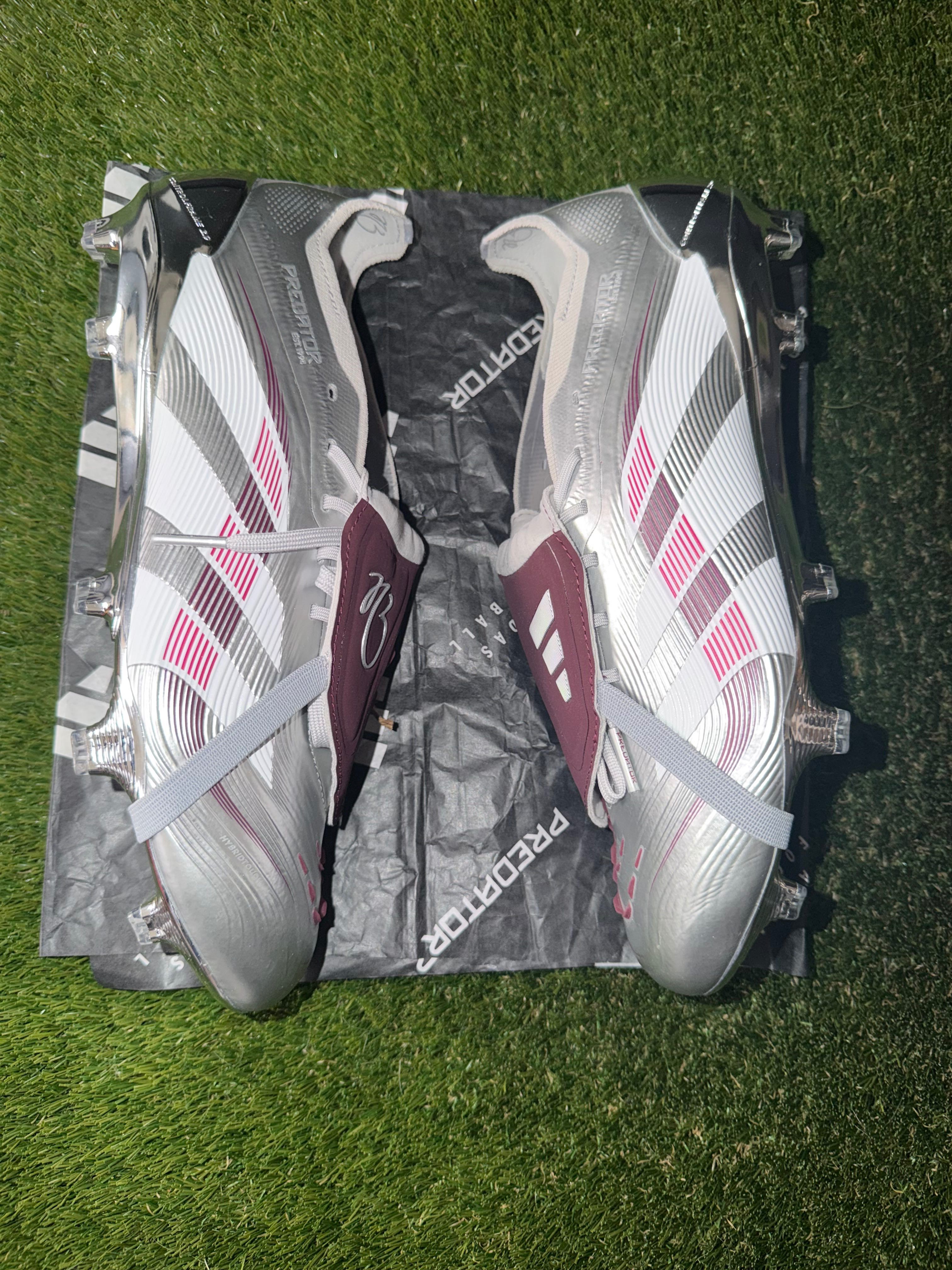 Adidas Predator Elite Tongue Silver / Burgundy FG