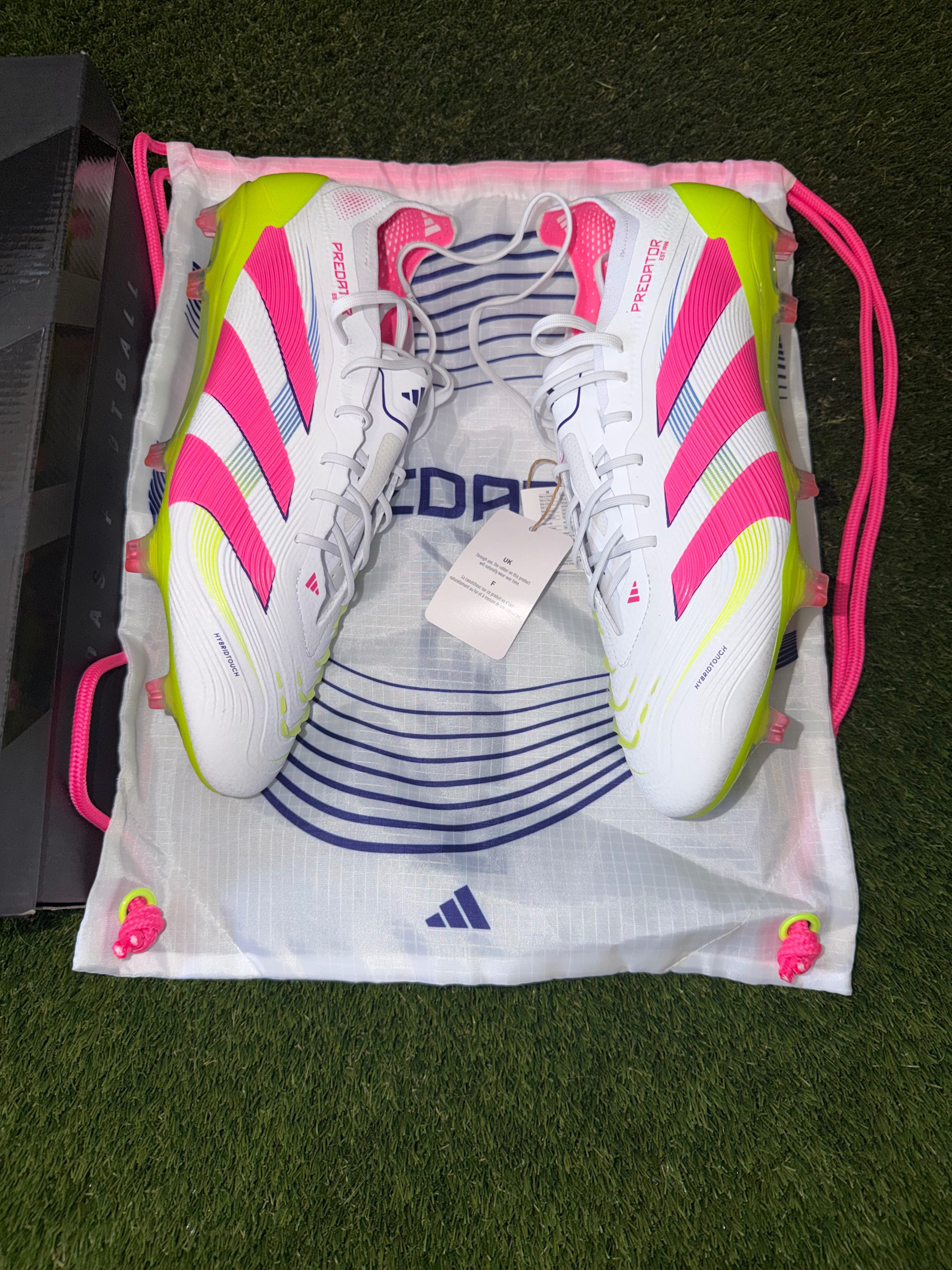 Adidas Predator Elite Laced Firm Ground Celestial White/ Green / Pink
