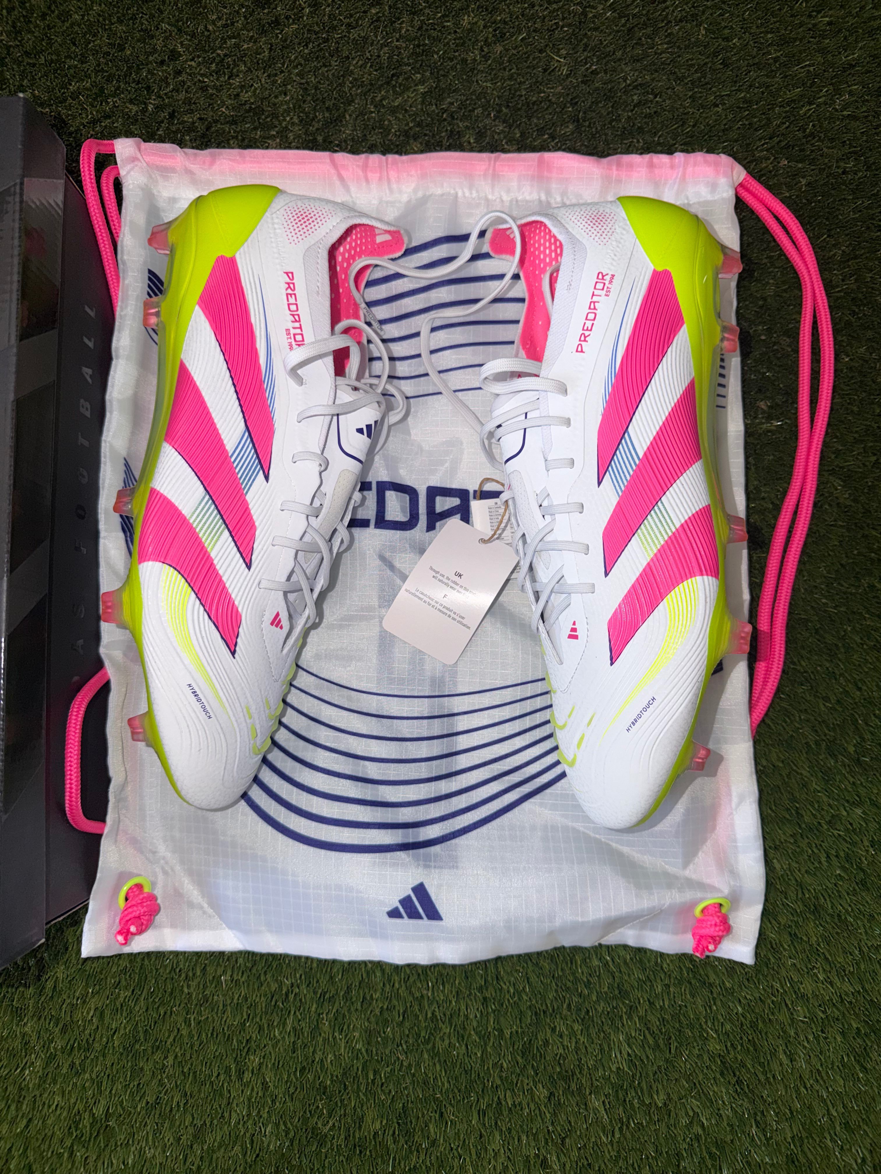 Adidas Predator Elite Laced Firm Ground Celestial White/ Green / Pink