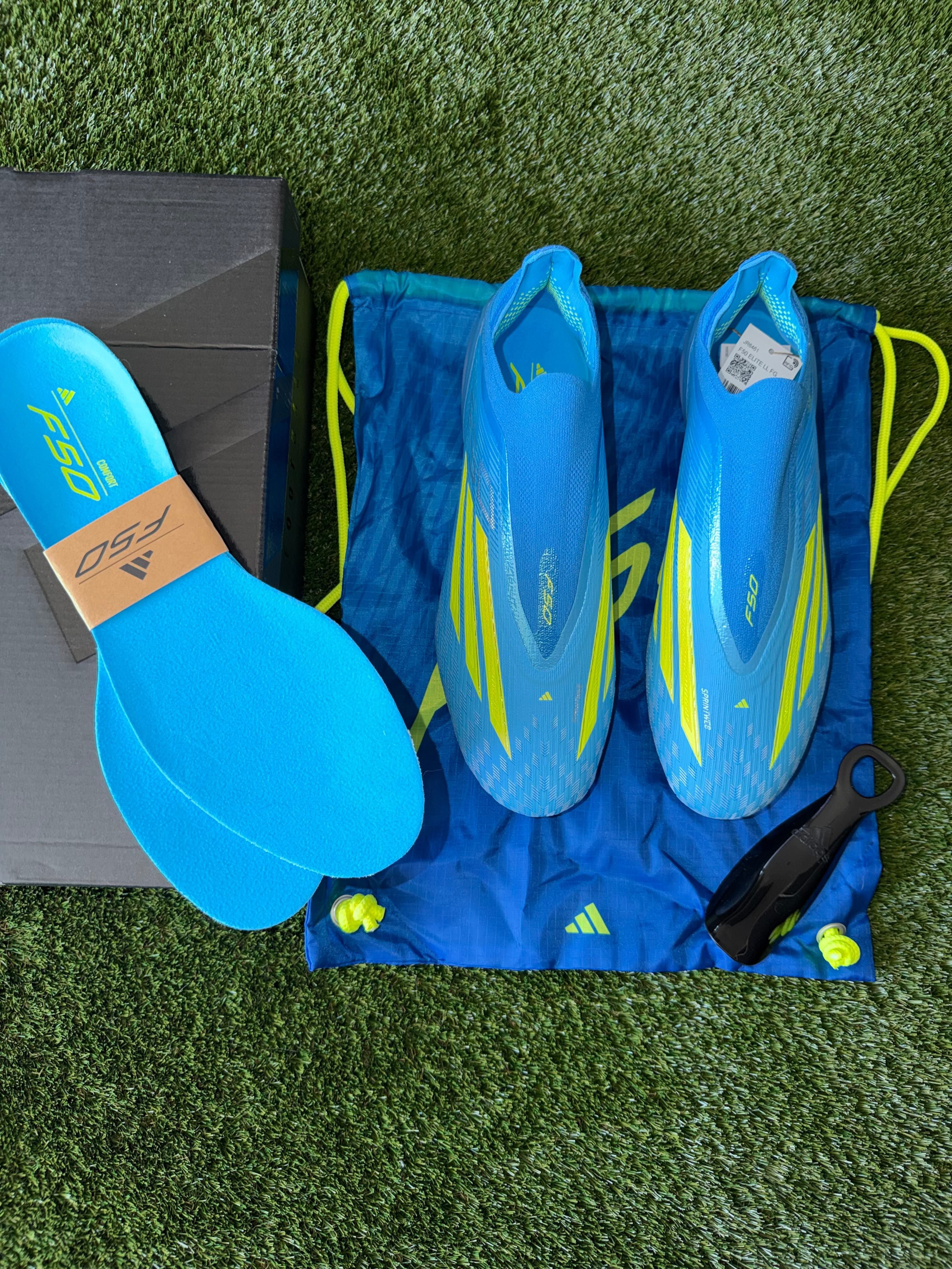 Adidas F50 Elite Laceless Firm Ground Blue 