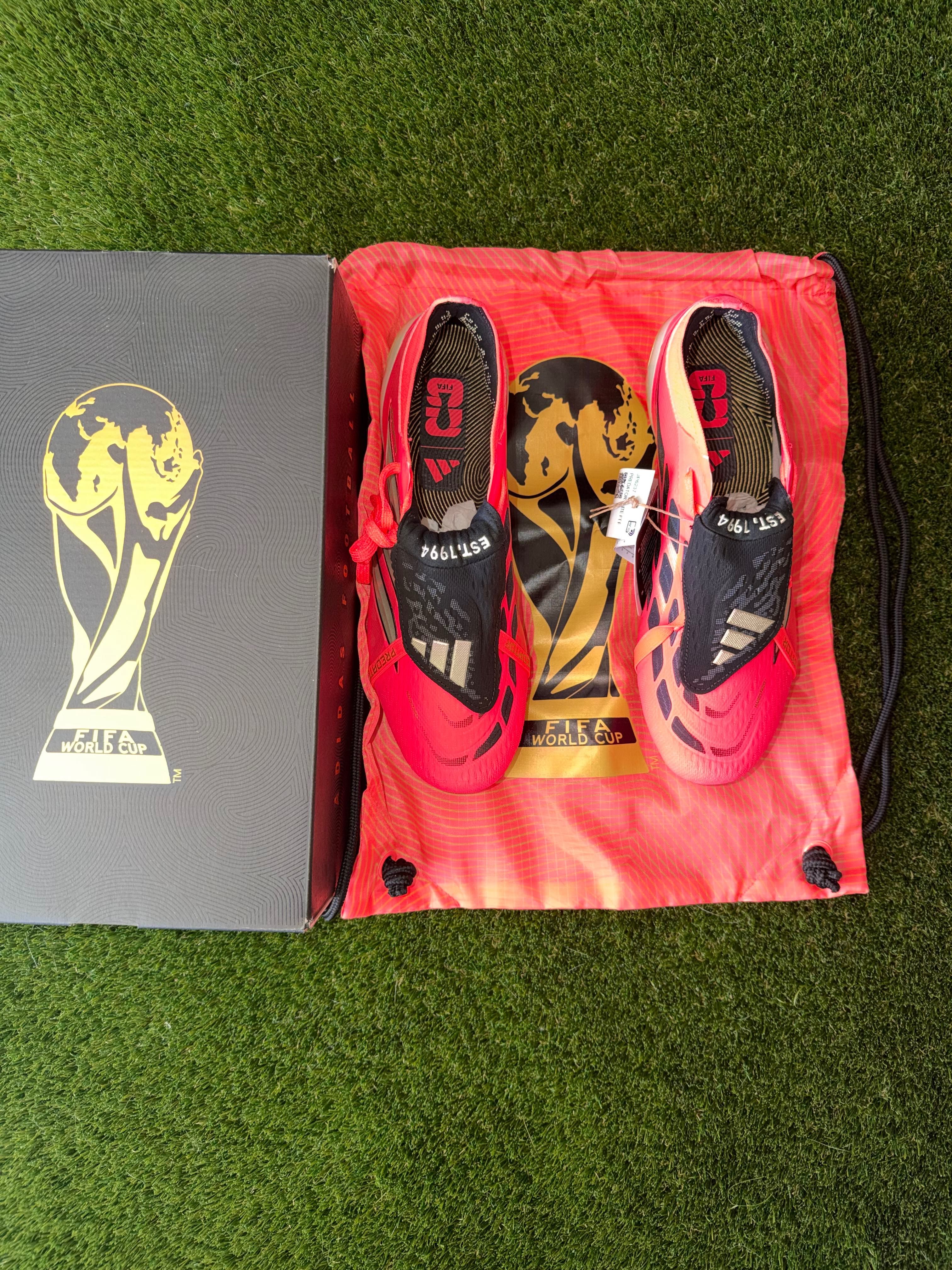 Adidas Predator Elite Tongue Firm Ground World Cup Black / Turbo Red