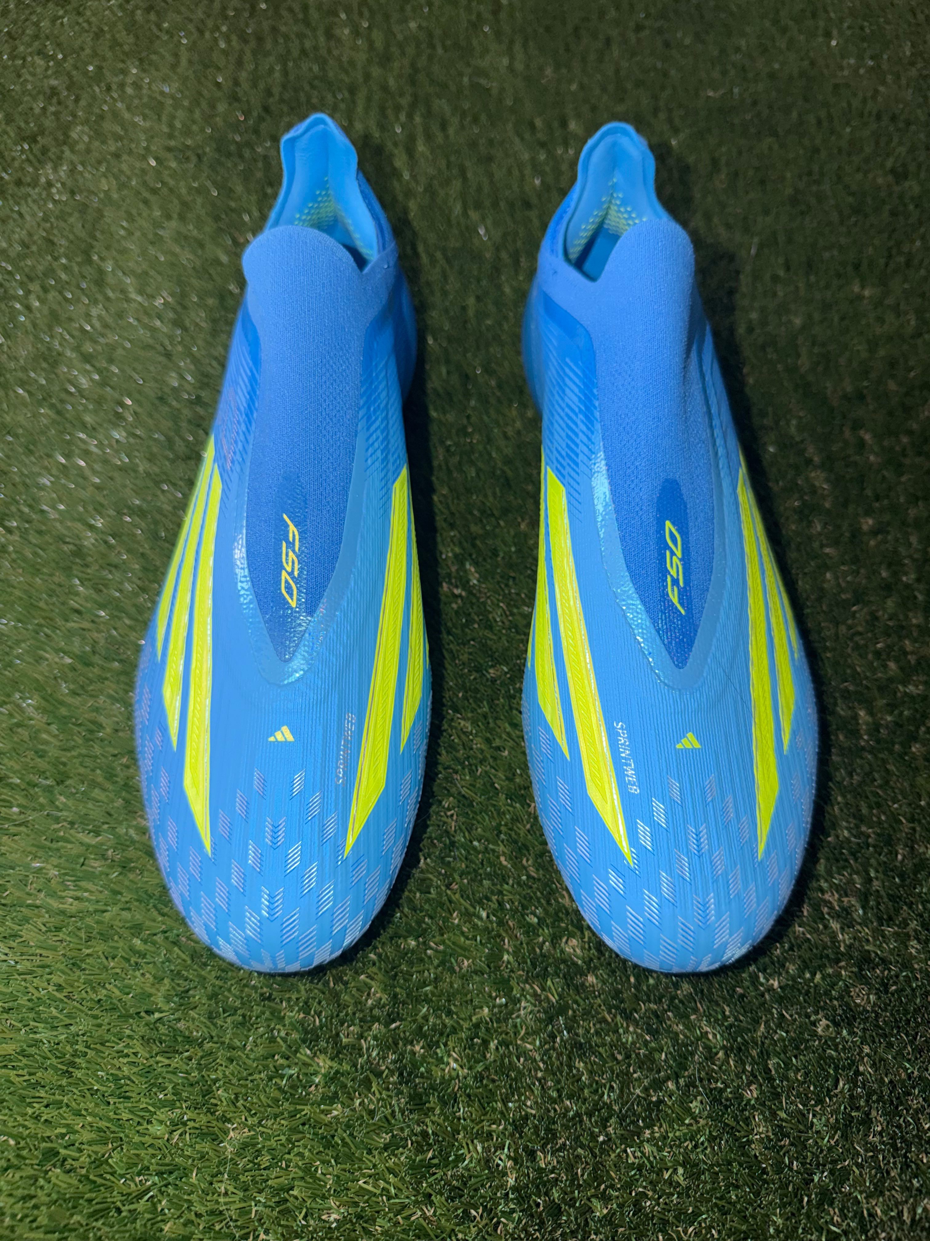 Adidas F50 Elite Laceless Firm Ground Blue / Yellow