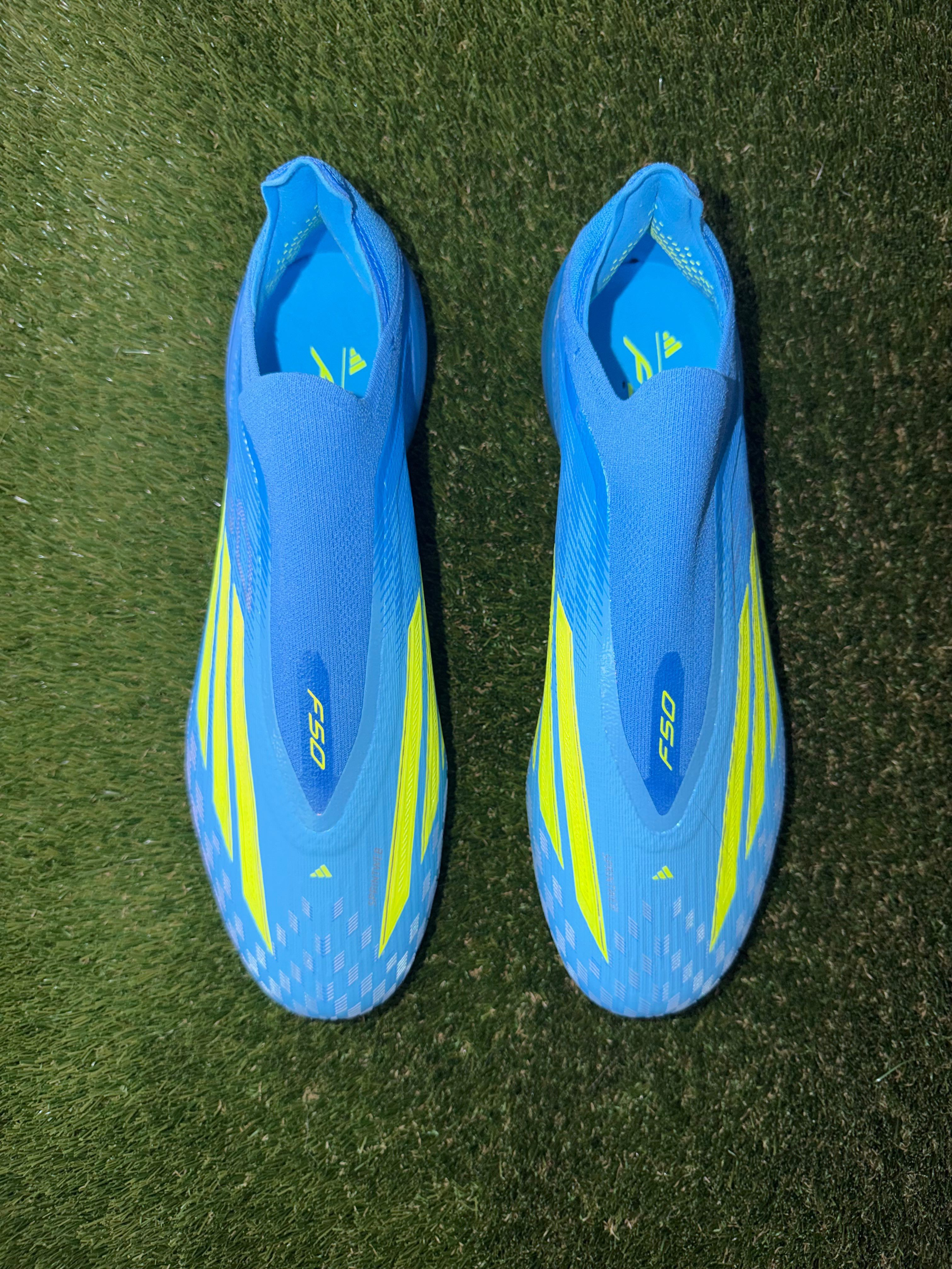 Adidas F50 Elite Laceless Firm Ground Blue / Yellow