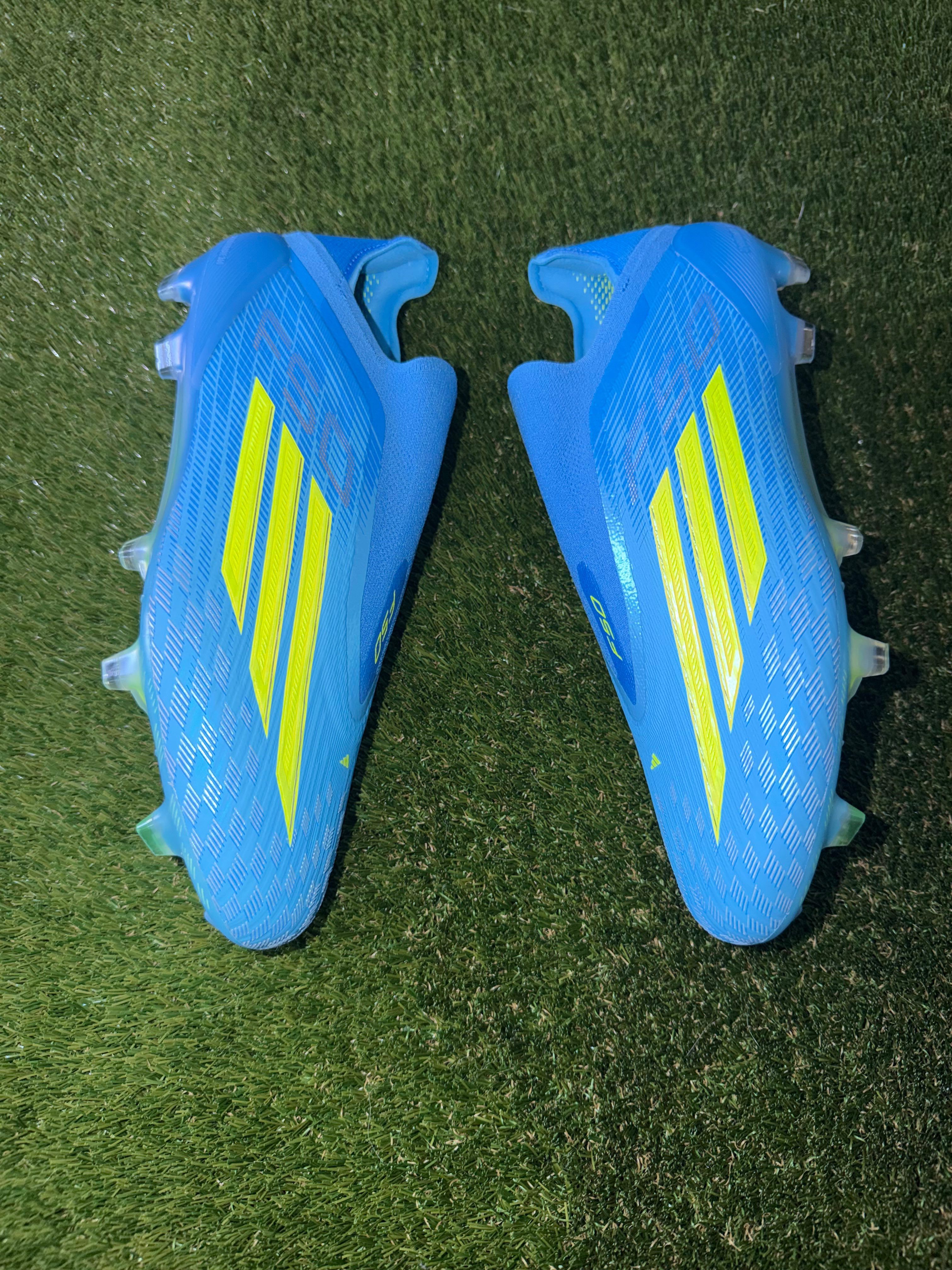 Adidas F50 Elite Laceless Firm Ground Blue / Yellow