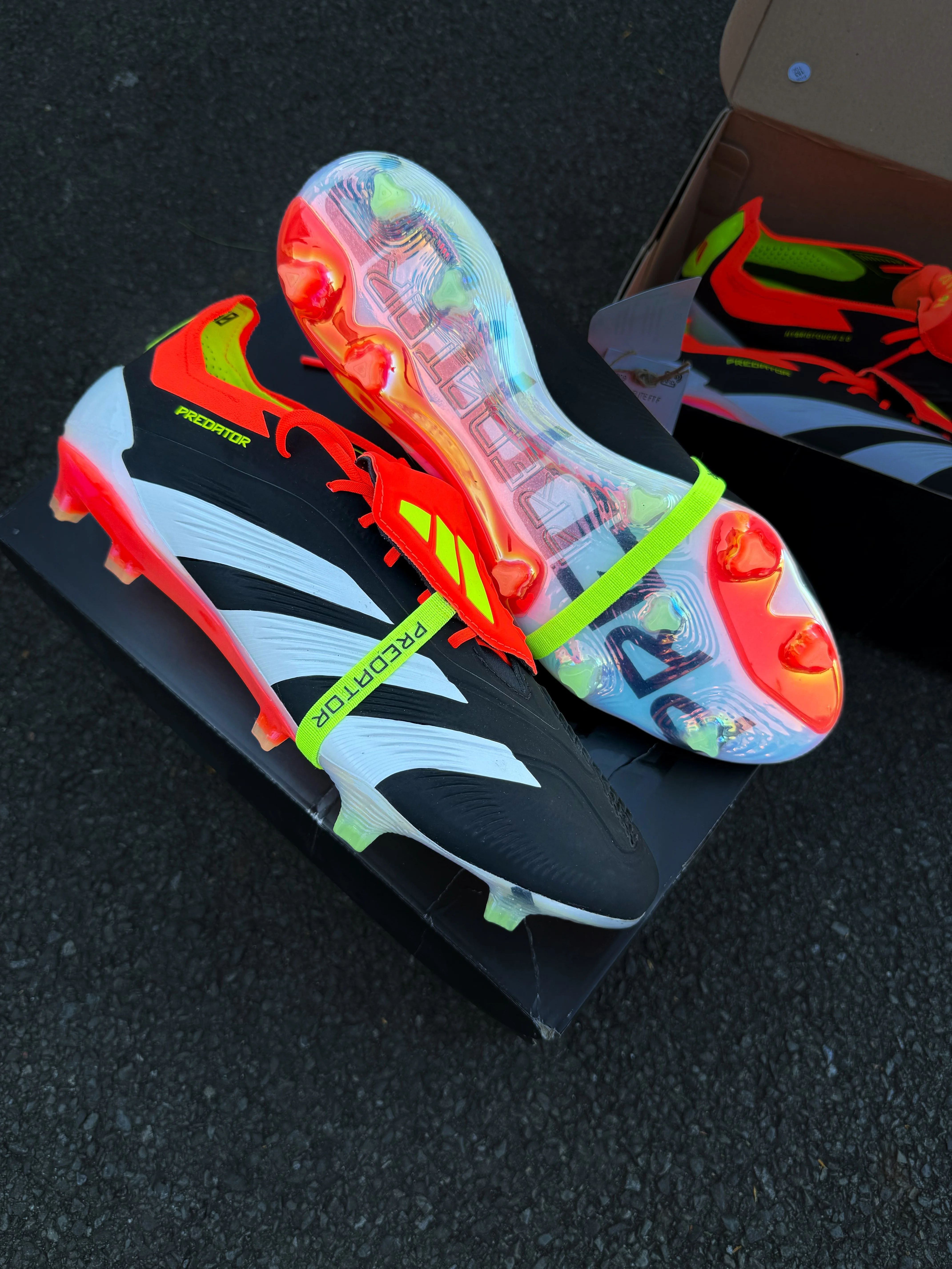Adidas Predator Elite 24 'Solar Energy' FG Black/Red Limited Release