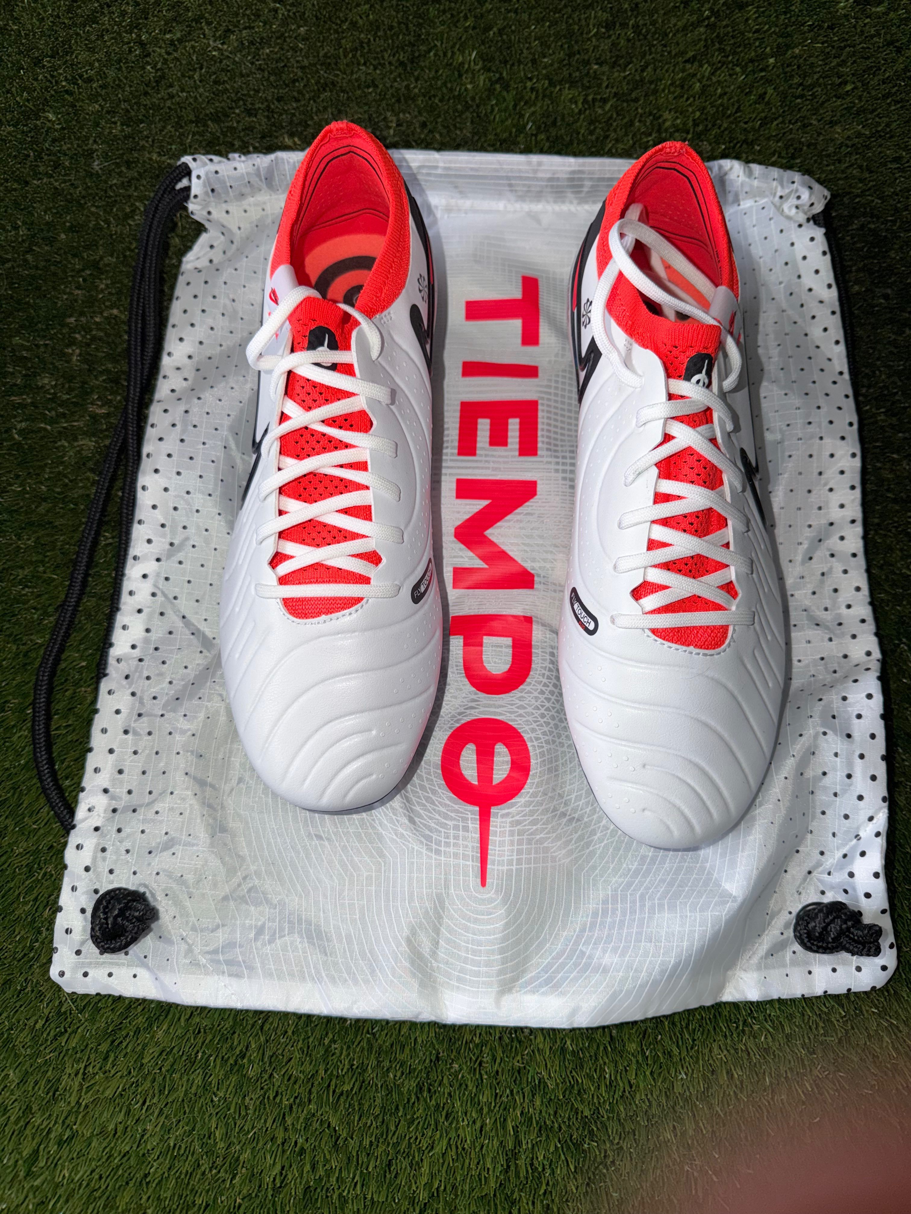 Nike Tiempo Legend 10 SG - Pro Anti Clog White / Red