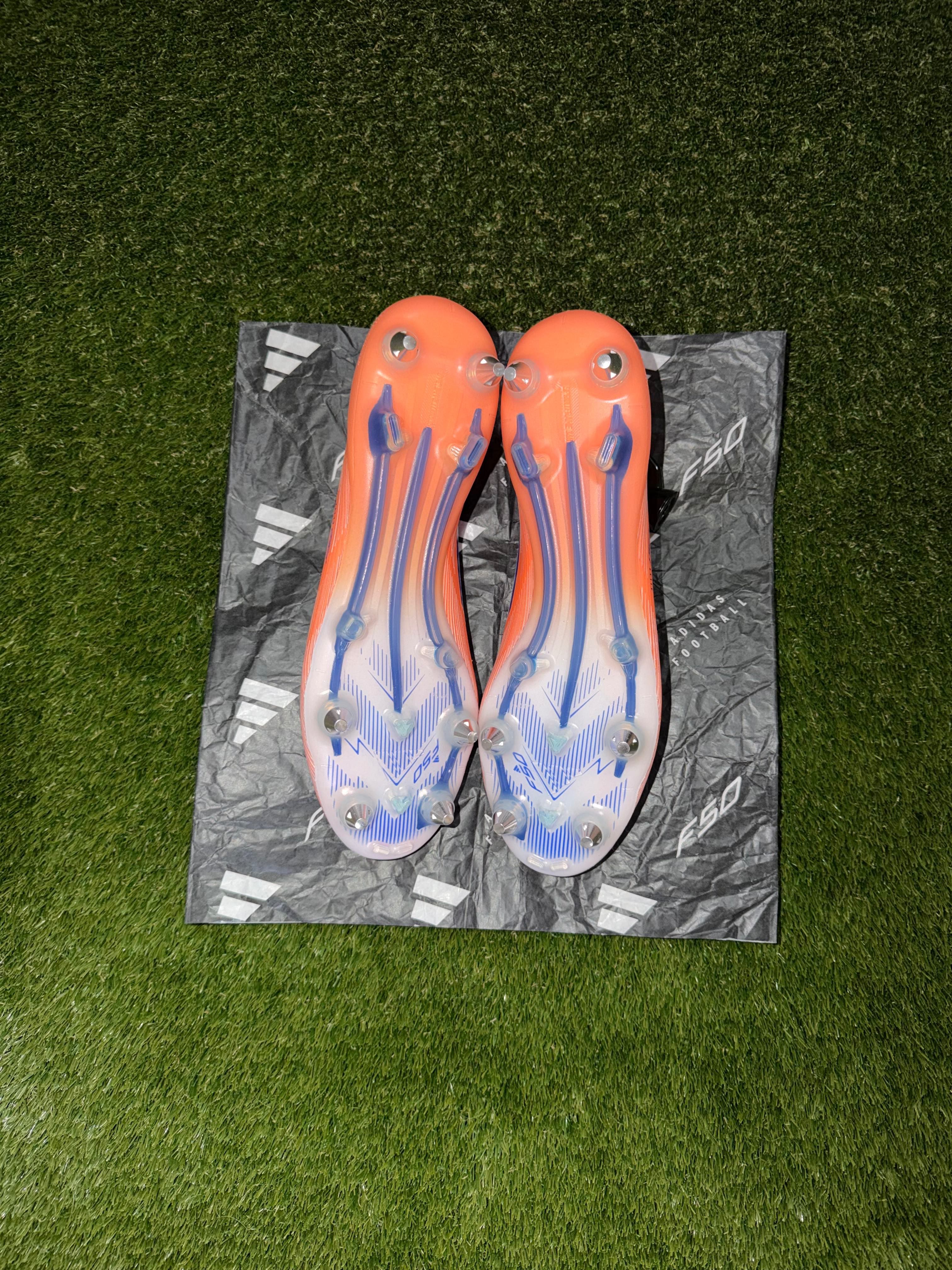 Adidas F50 Elite Laceless FG Orange / Blue 