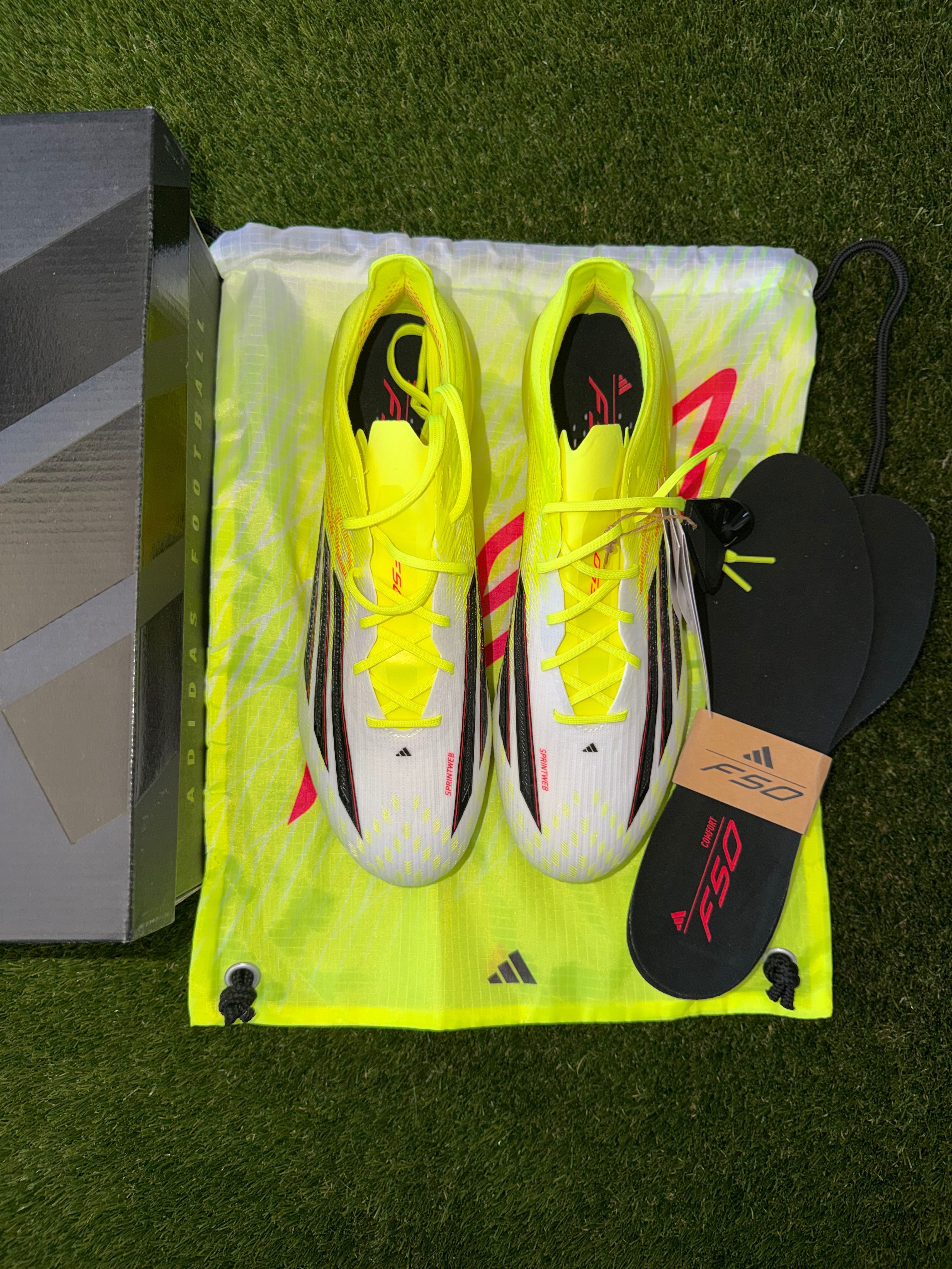 Adidas F50 Elite Laced Soft Ground White/Yellow 