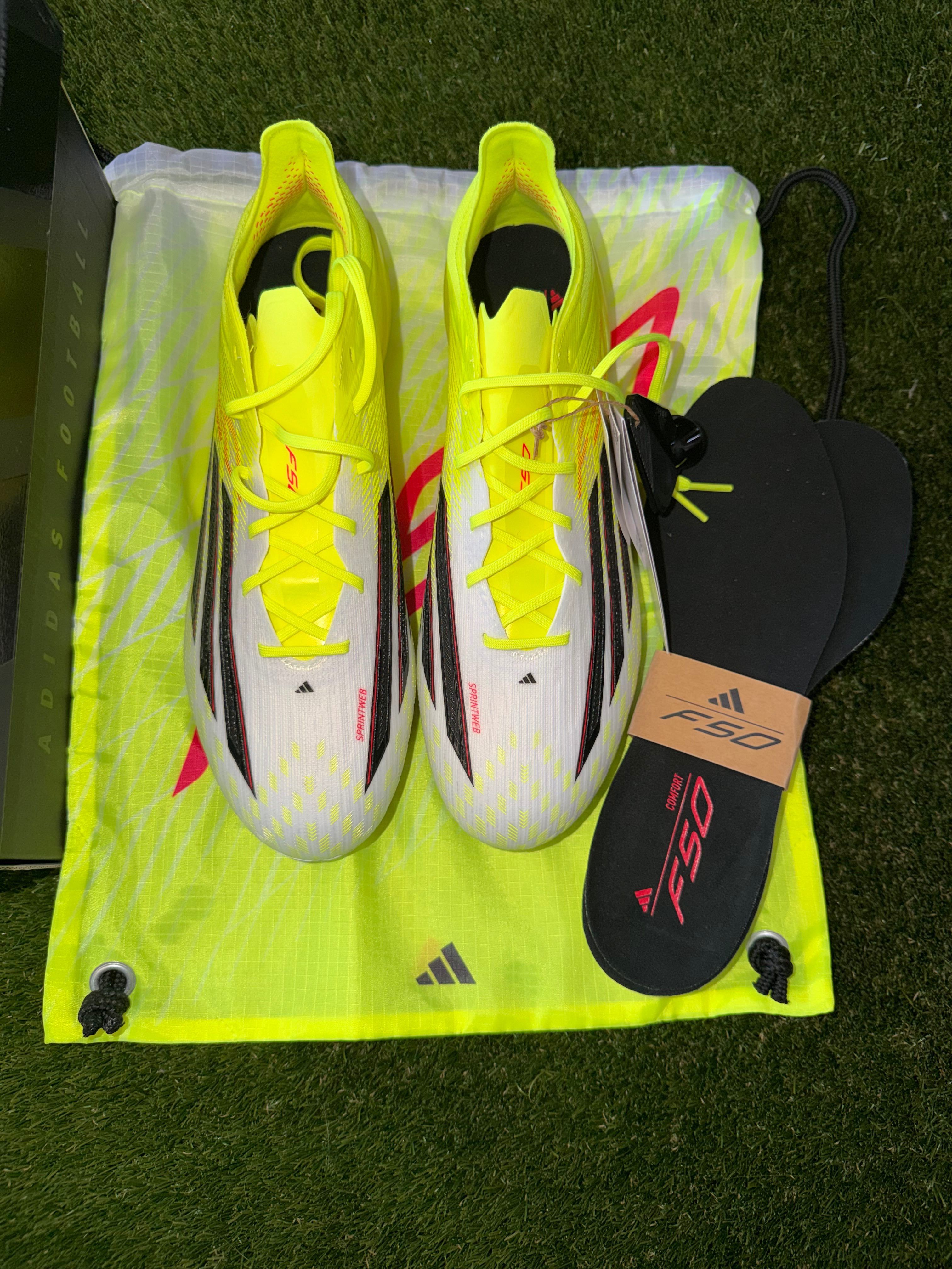 Adidas F50 Elite Laced Soft Ground White/Yellow 