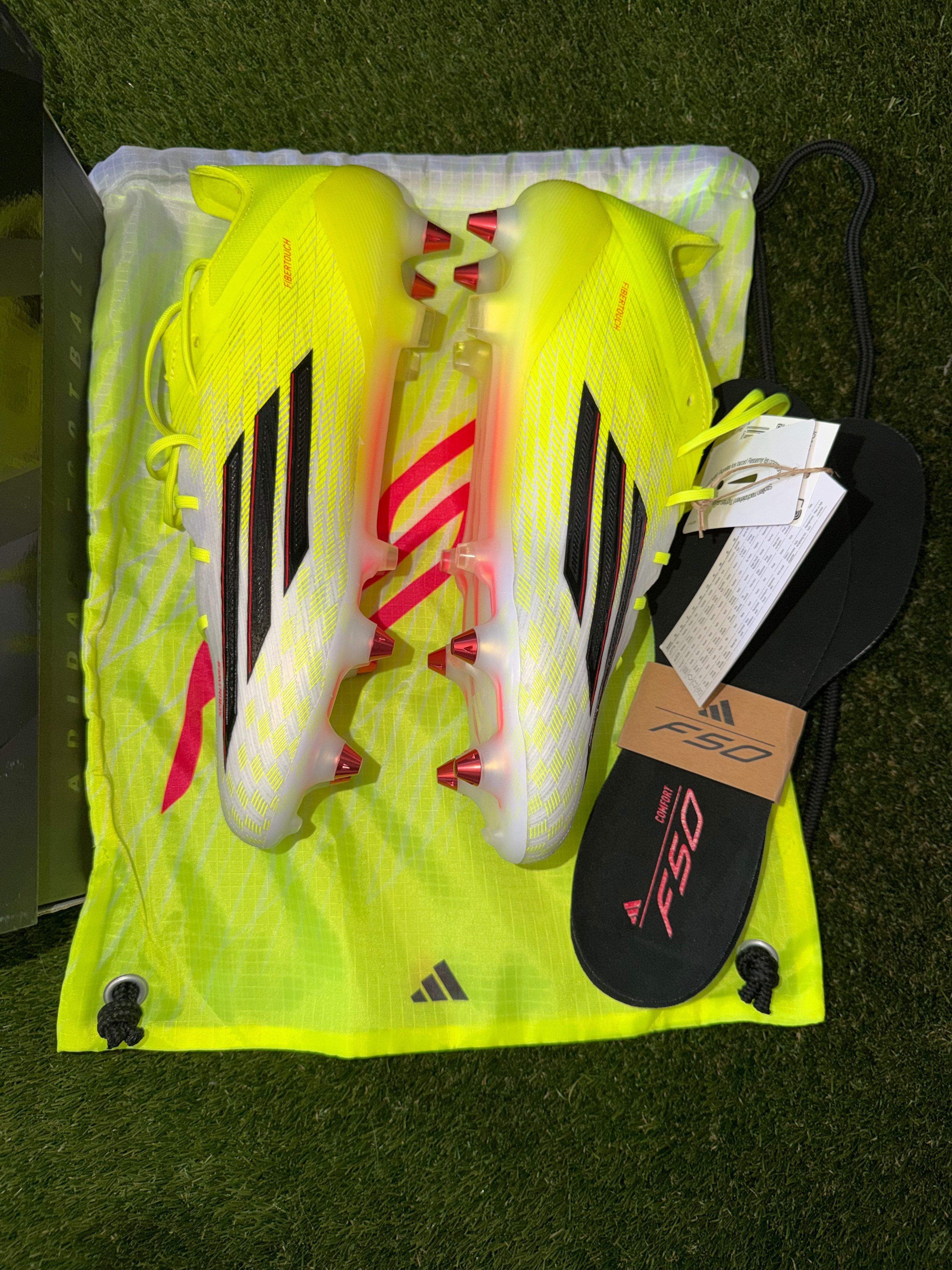 Adidas F50 Elite Laced Soft Ground White/Yellow 
