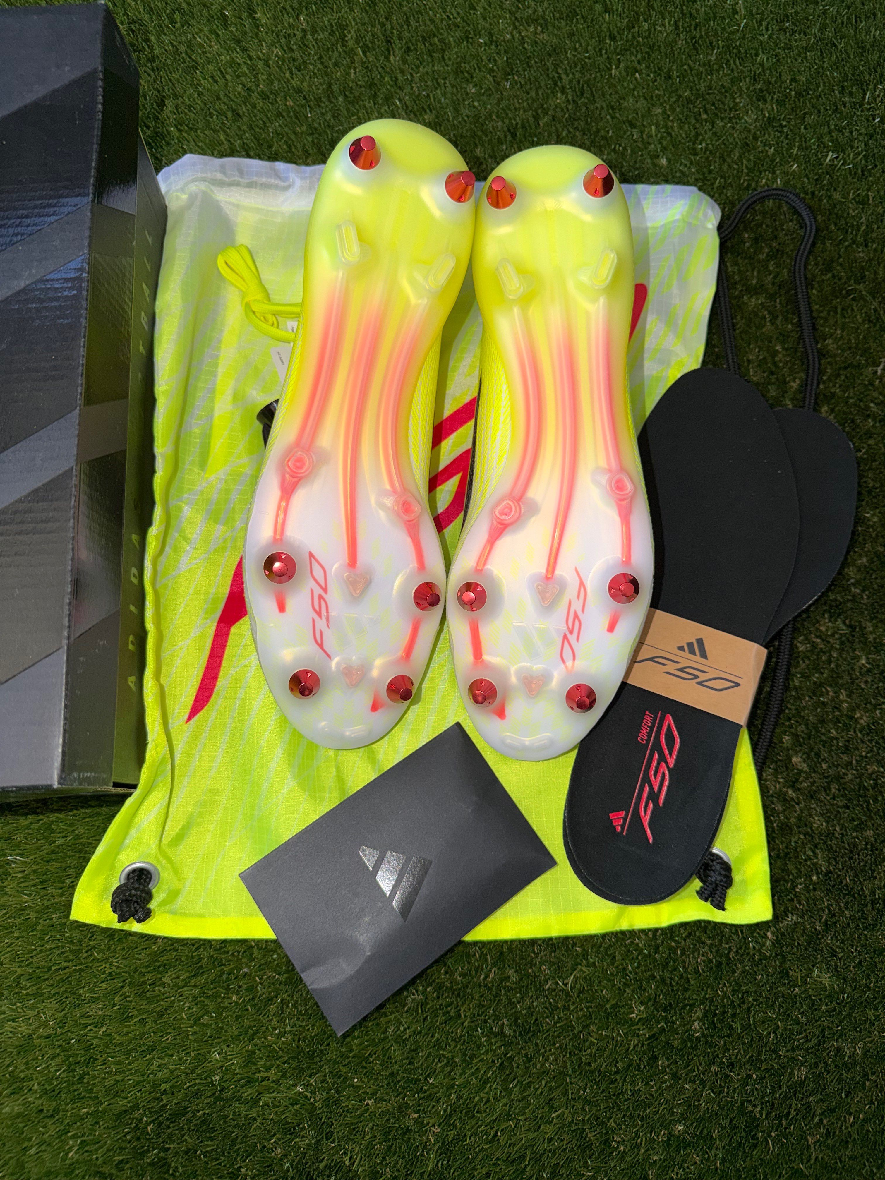 Adidas F50 Elite Laced Soft Ground White/Yellow 