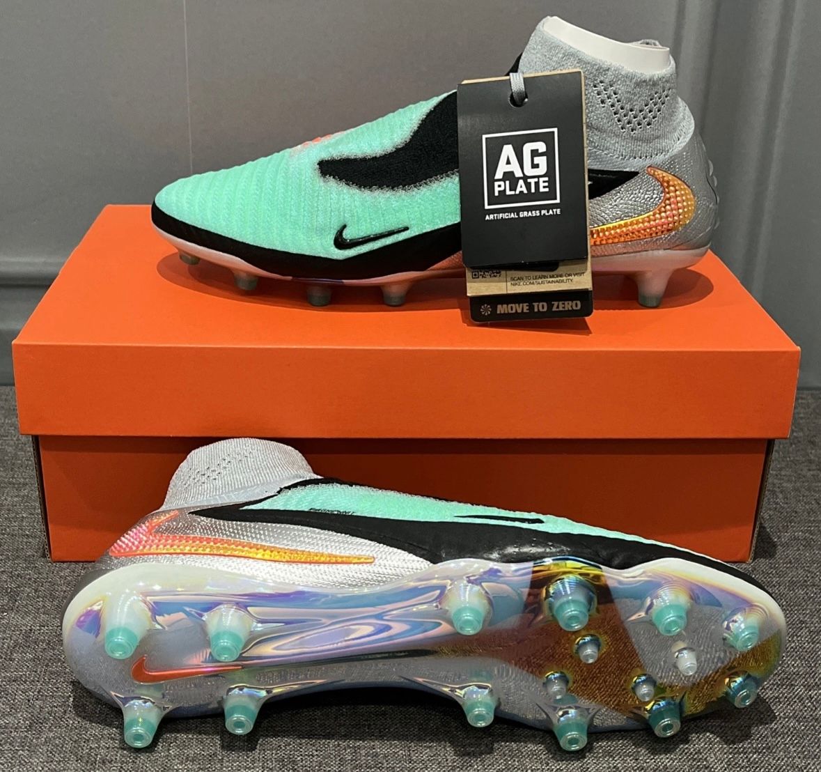 Nike Phantom 6 High Elite LE AG-Pro - Chrome/Black 