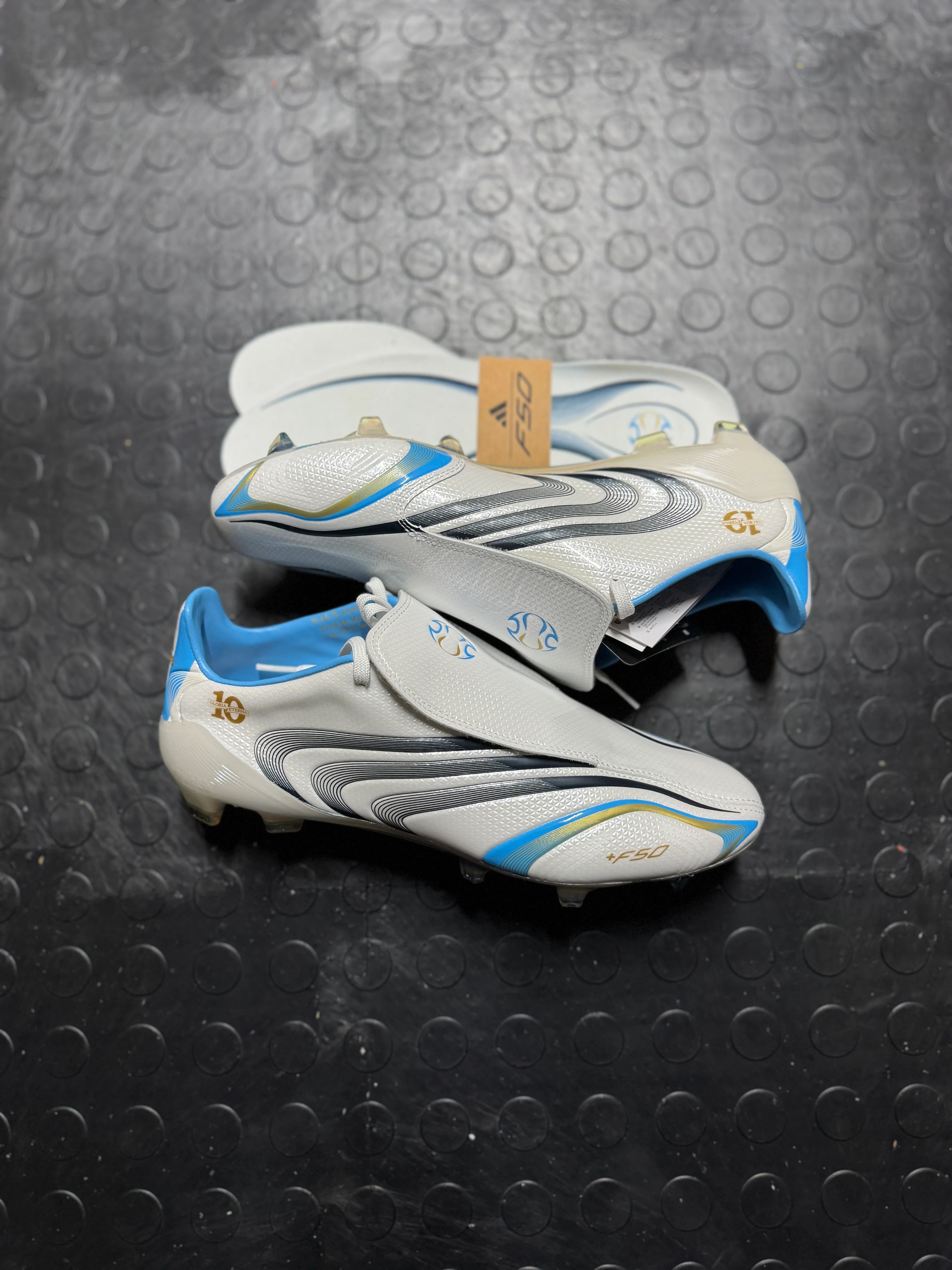 Adidas F50 Elite x Tunit FG - White / Blue 