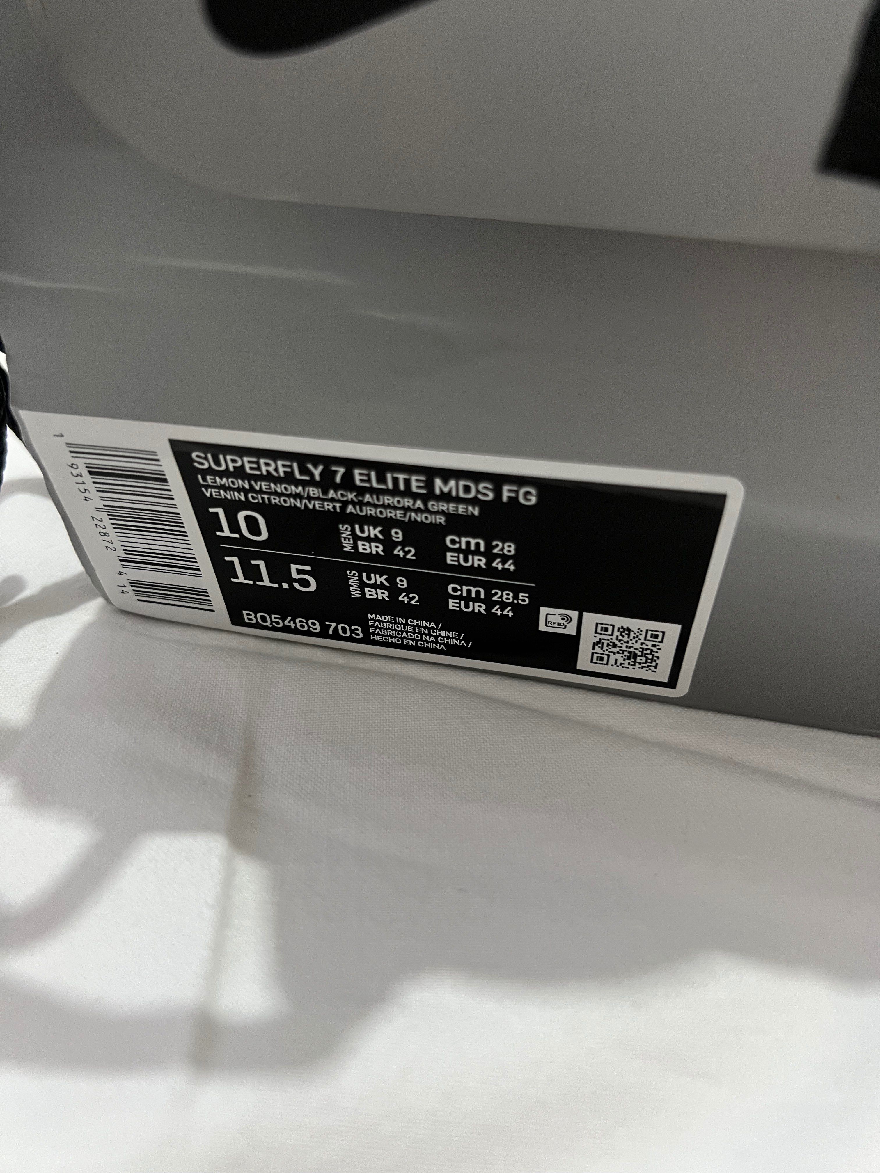 Nike Mercurial Superfly 7 Elite FG – Yellow – UK 9 – Brand New Box & Bag