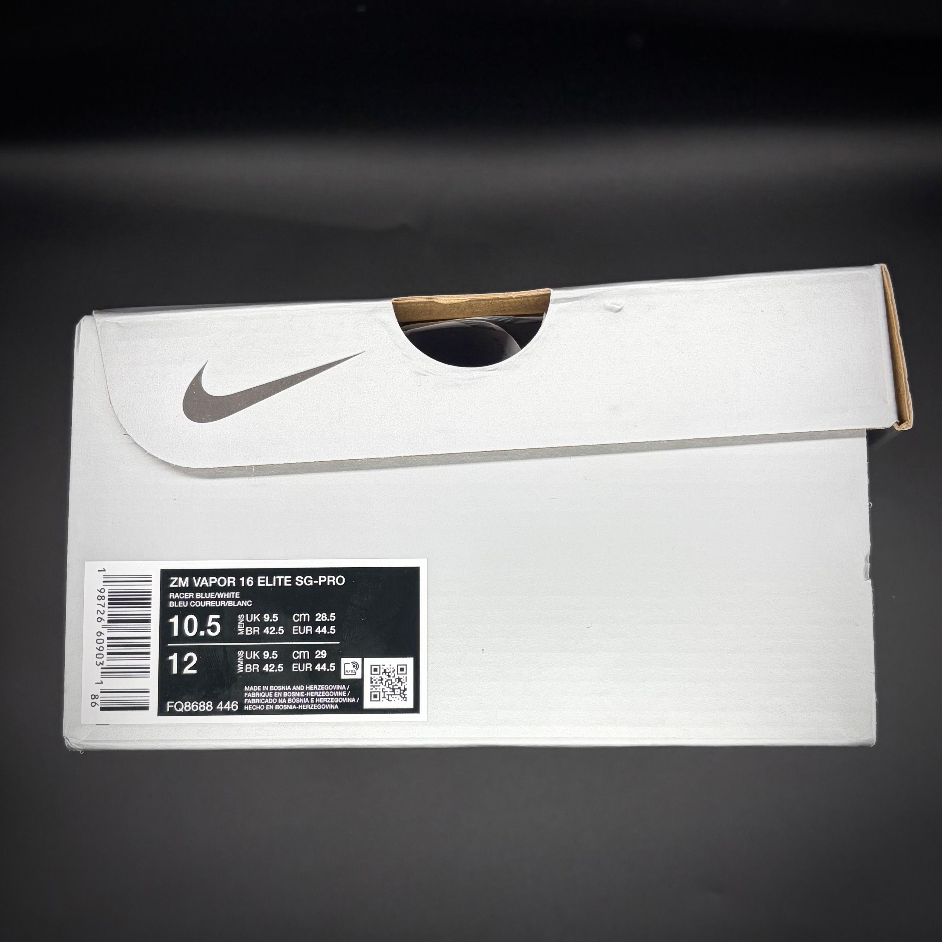Nike Zoom Vapor 16 Elite SG Football Boots Size 9.5 🔵🟣