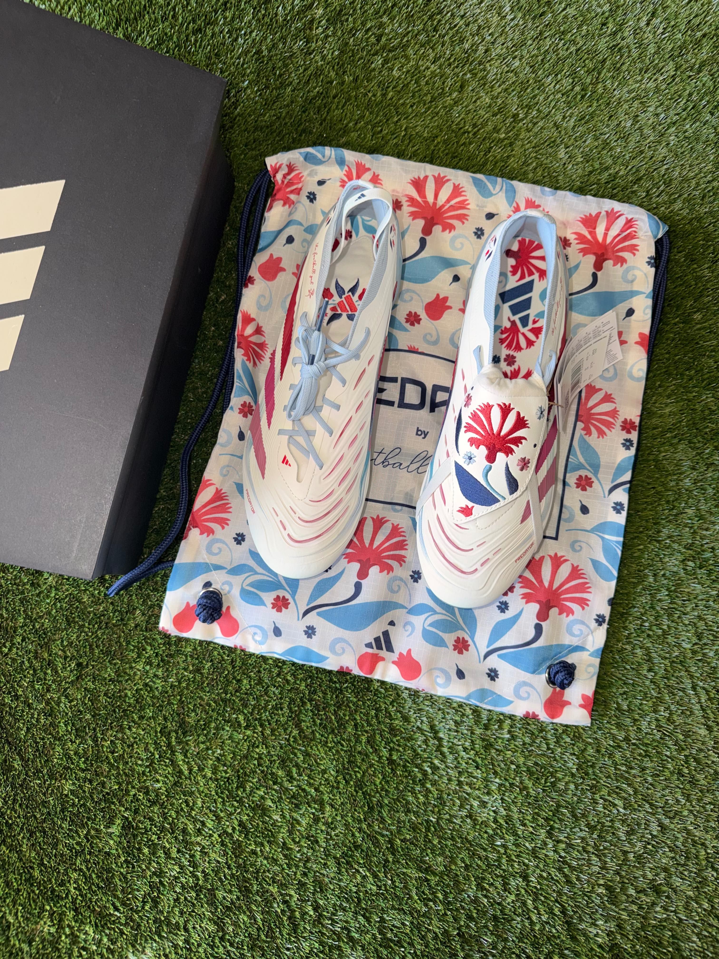 Adidas Predator Elite FT Tongue X TFG Firm Ground Off White / Blue