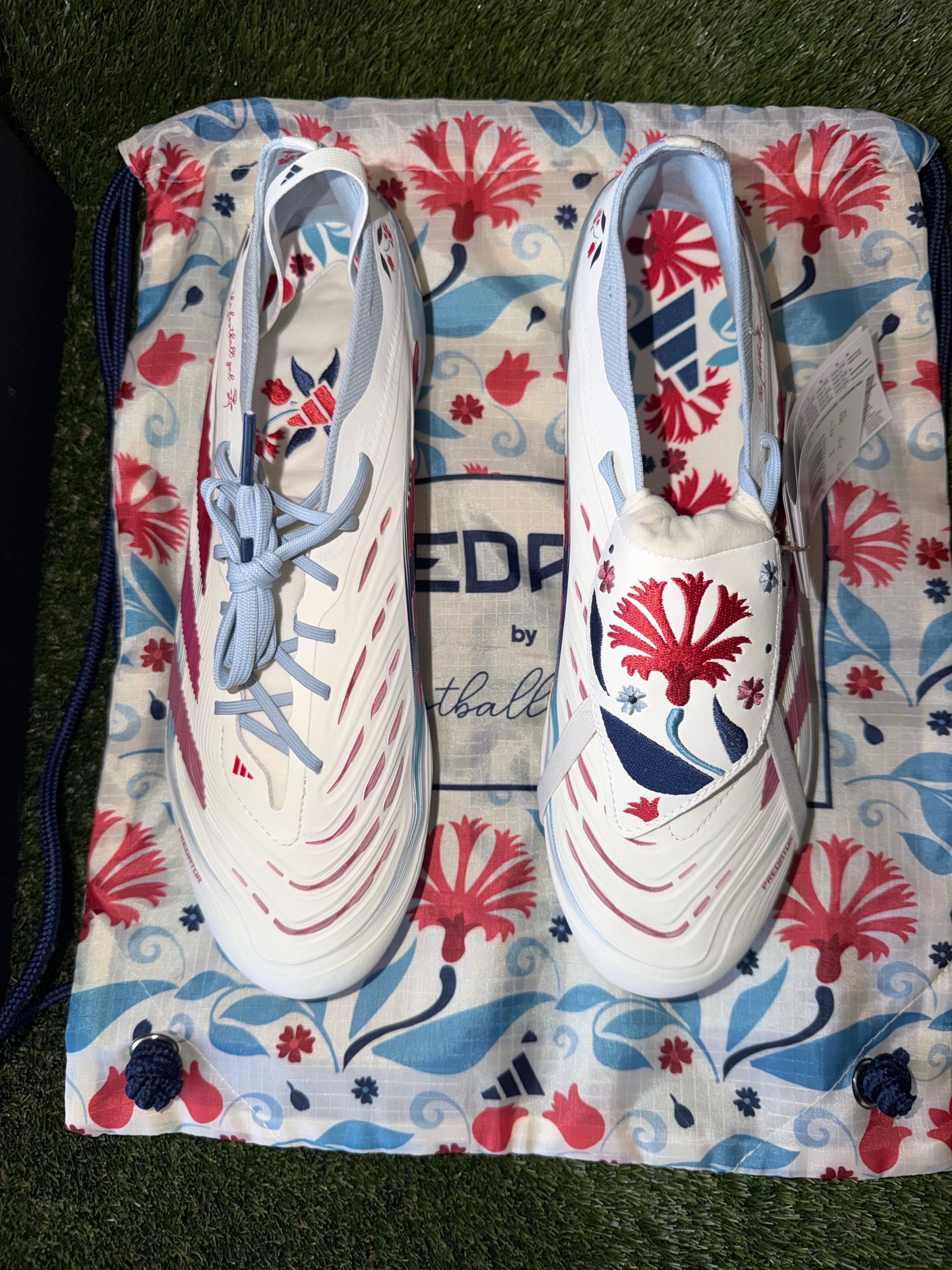 Adidas Predator Elite FT Tongue X TFG Firm Ground Off White / Blue