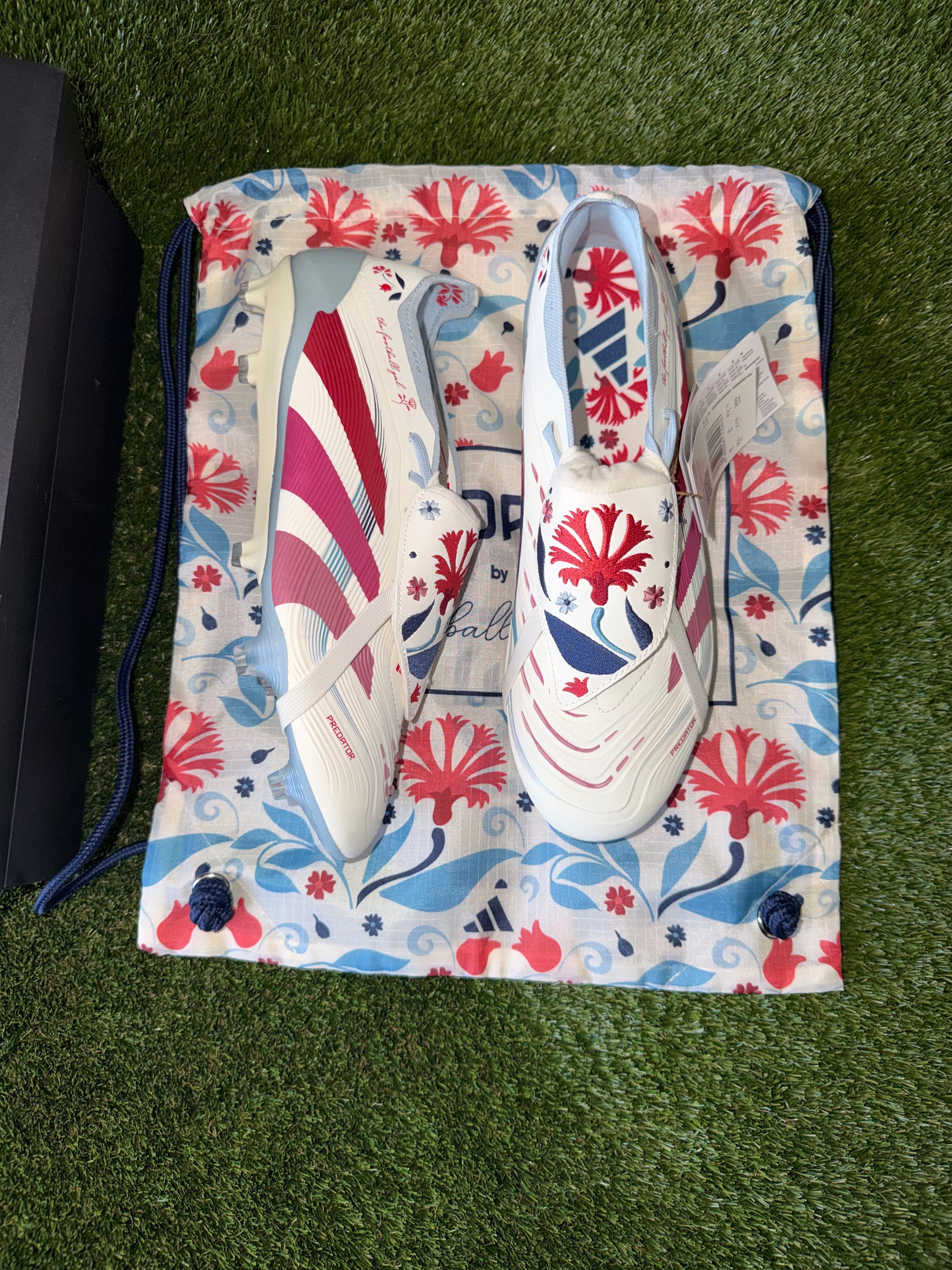 Adidas Predator Elite FT Tongue X TFG Firm Ground Off White / Blue