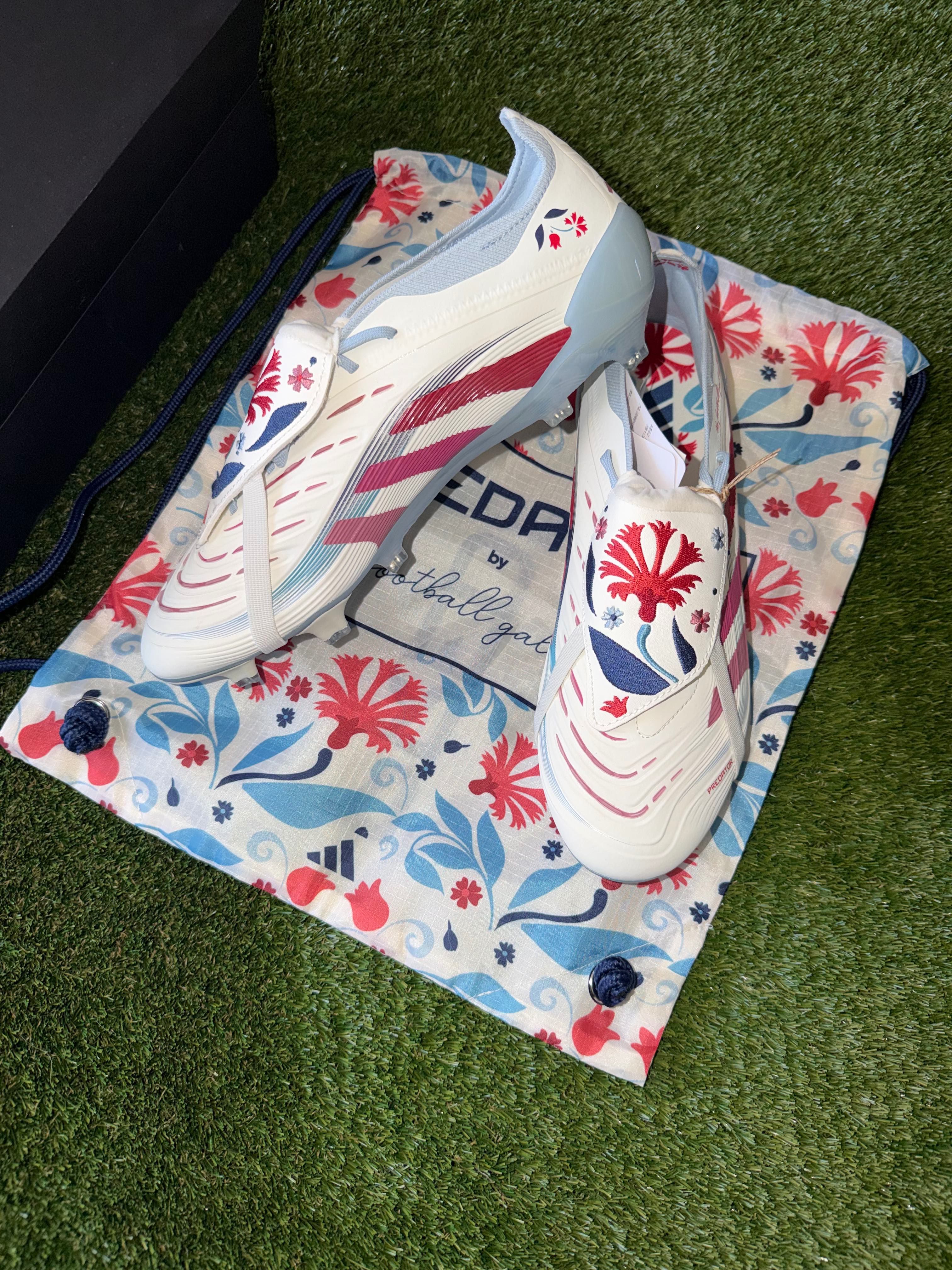 Adidas Predator Elite FT Tongue X TFG Firm Ground Off White / Blue