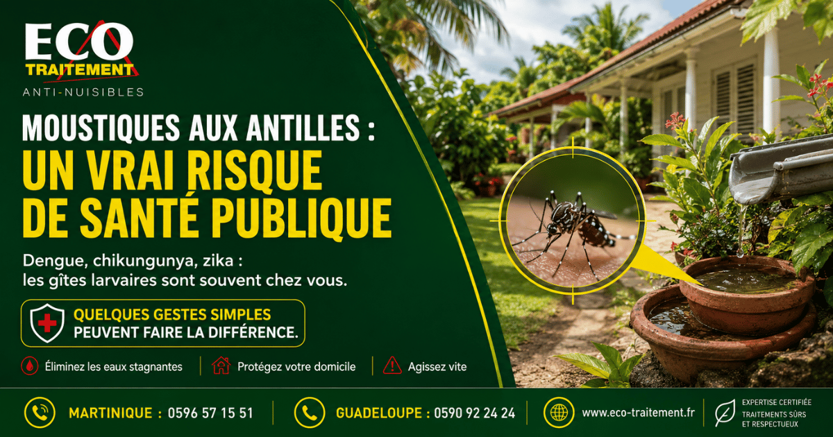Moustiques aux Antilles : comment limiter les risques autour de votre domicile ou de vos locaux ?