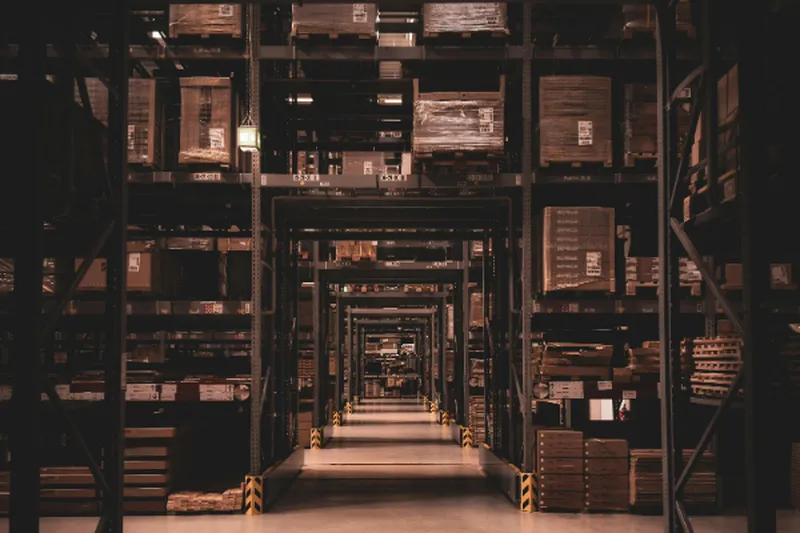 perimeter security systems in a dark warehouse