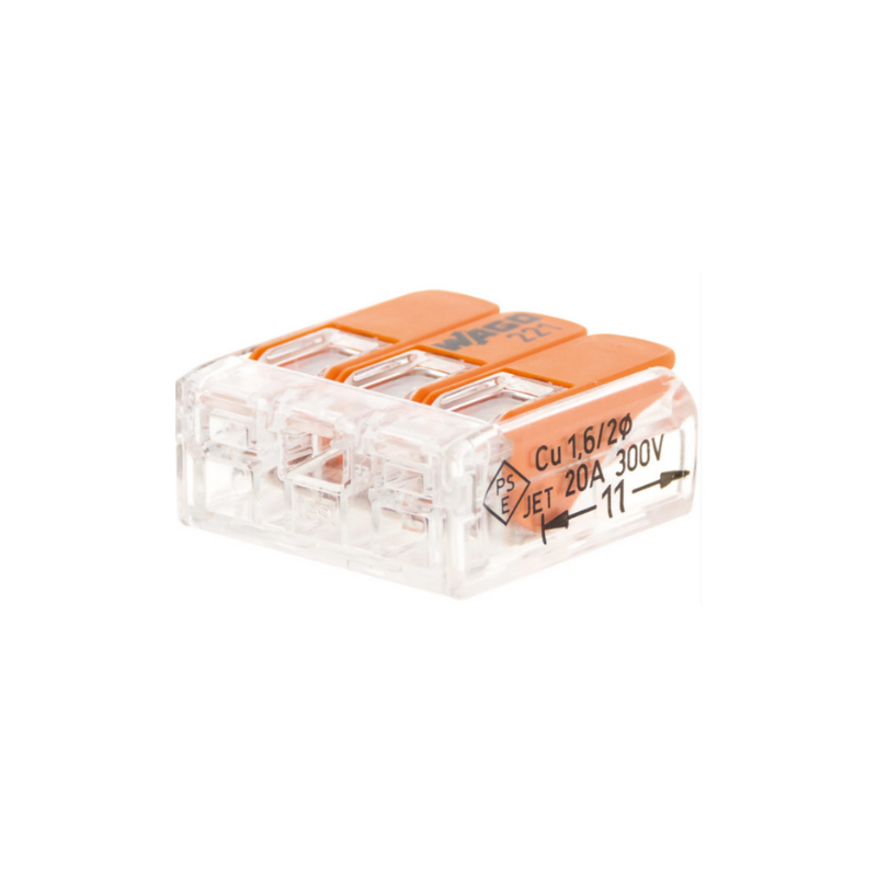 BORNE WAGO-221 A LEVIER-3C (50PCS)